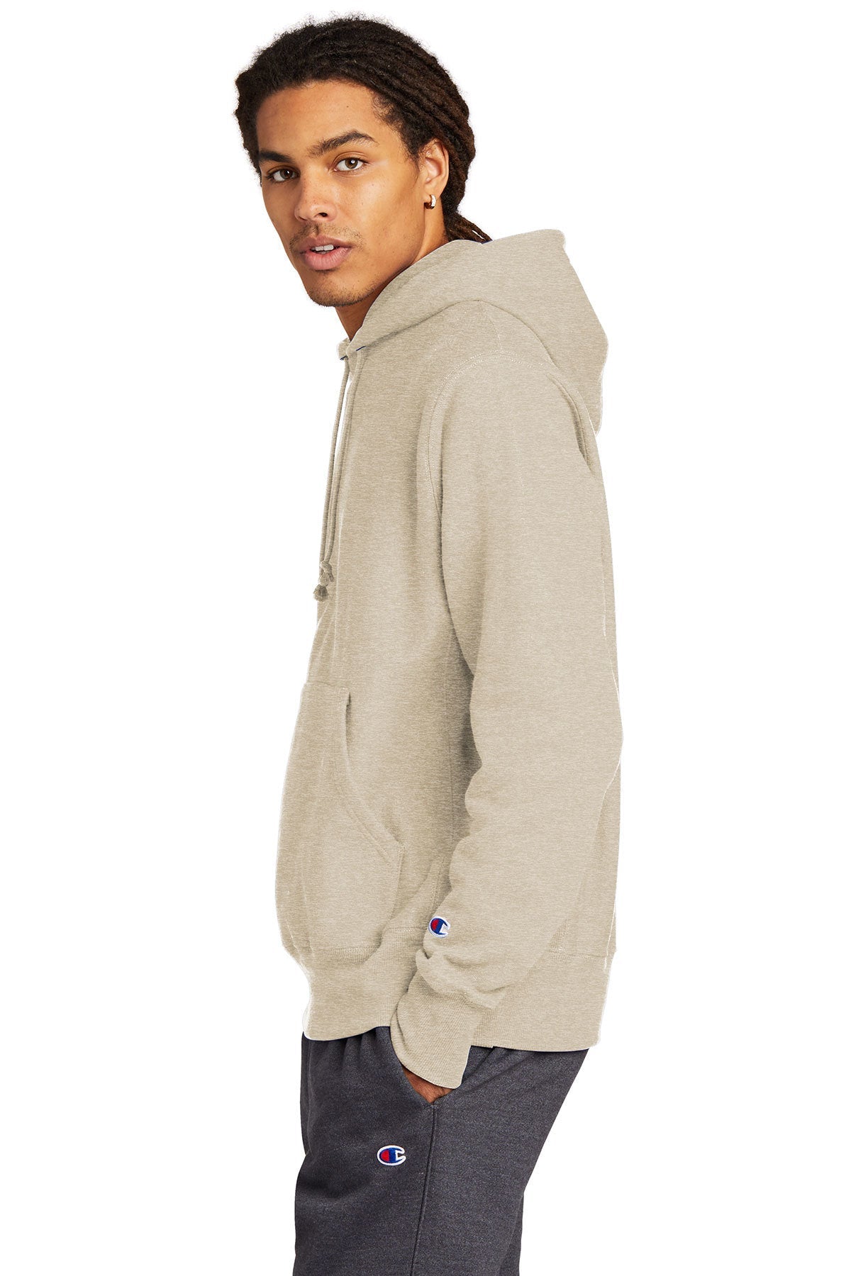 Champion Reverse Weave Hooded Sweatshirt S101 Oatmeal Heather