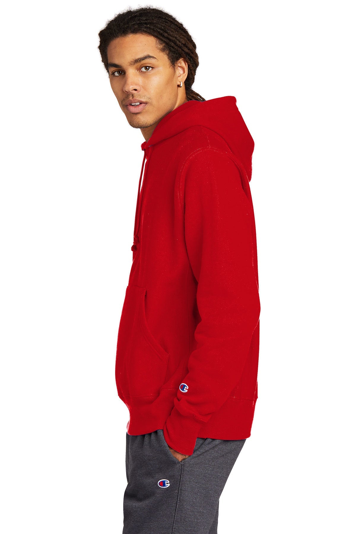Champion Reverse Weave Hooded Sweatshirt S101 Red