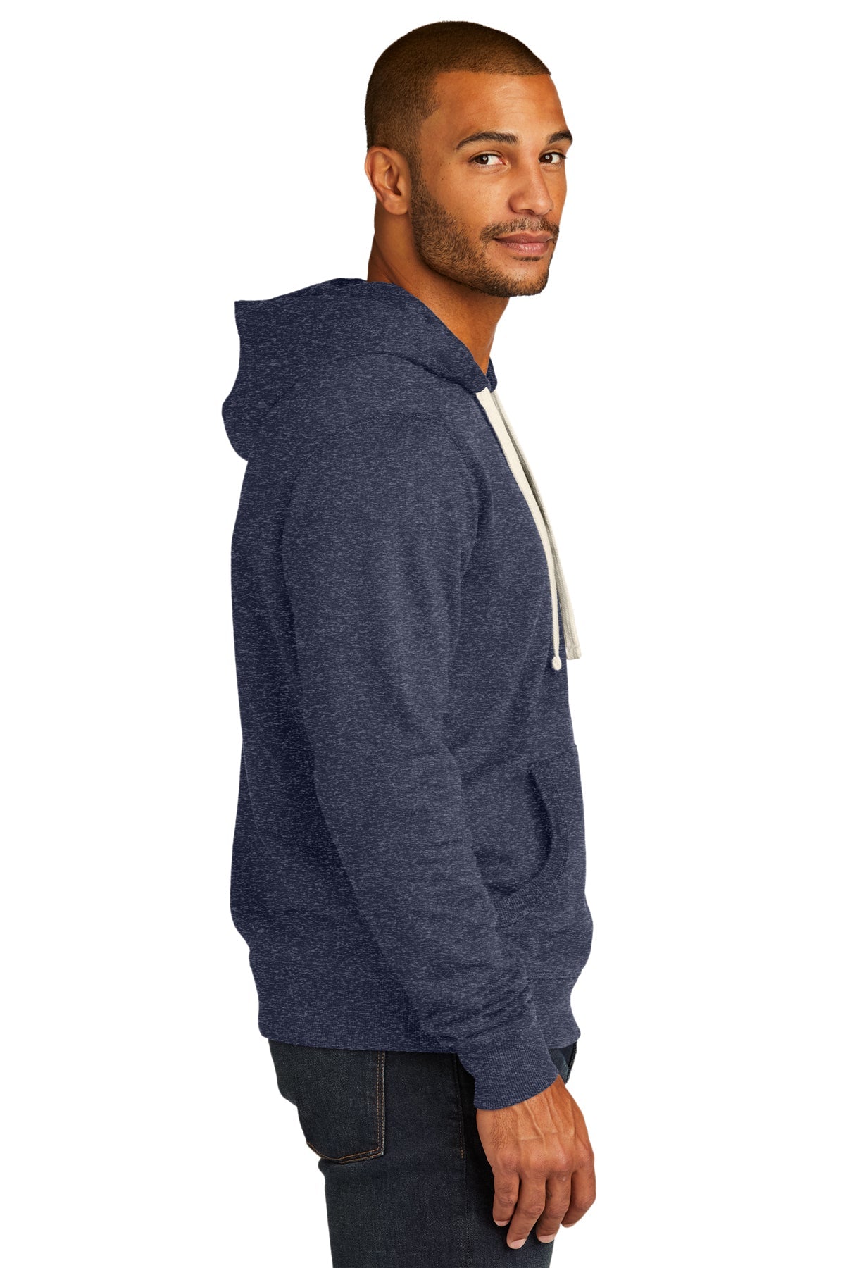 District Re-Fleece Full-Zip Hoodies, Heathered Navy