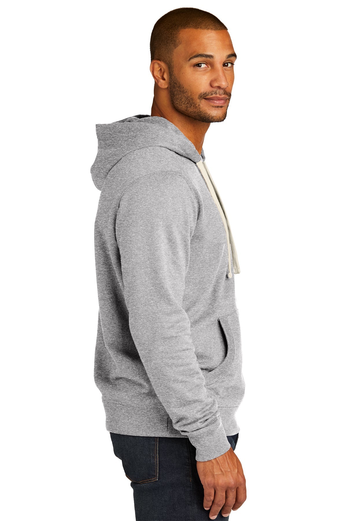 District Re-Fleece Hoodies, Light Heather Grey [NARENCO]