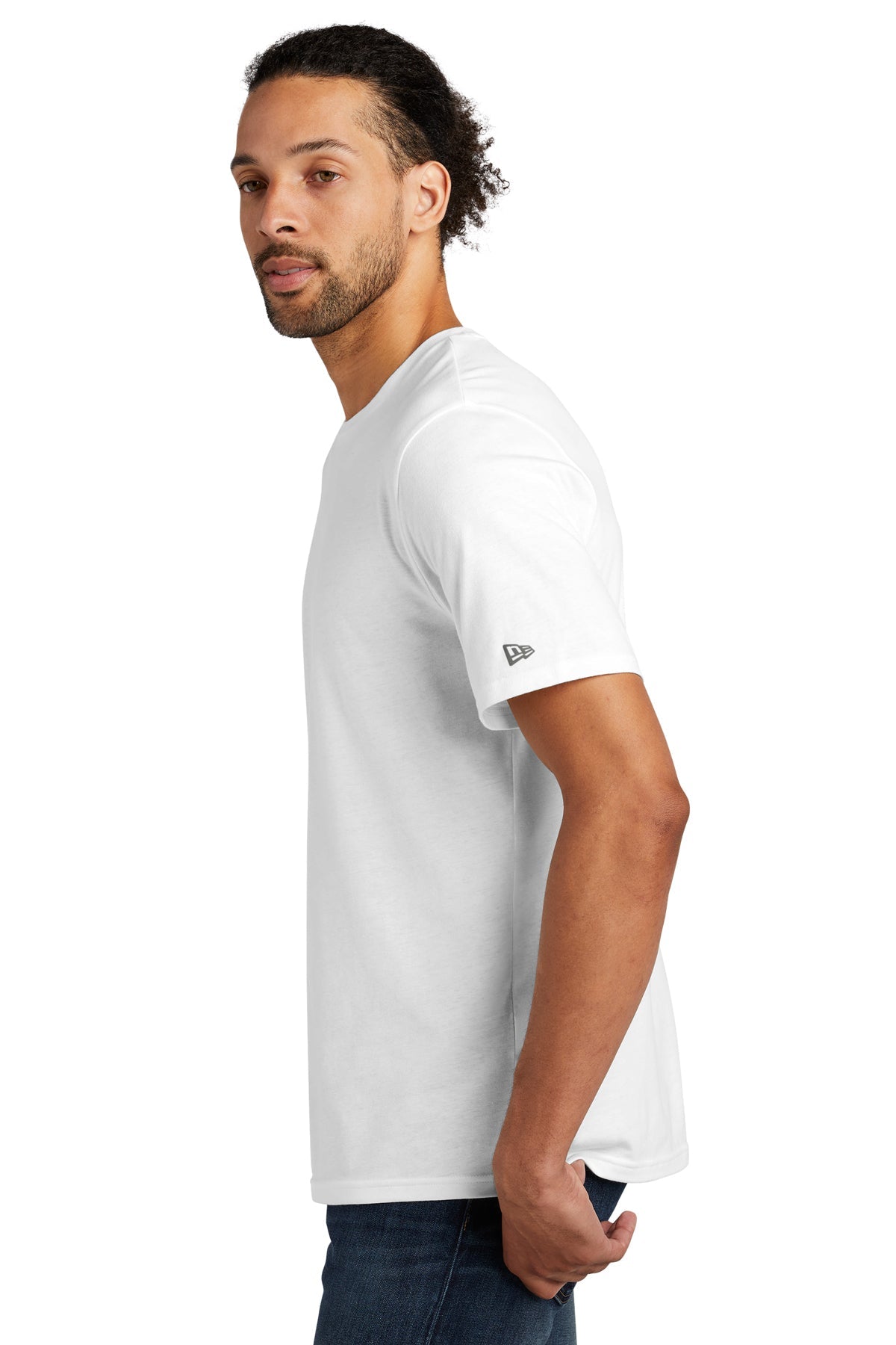New Era Tri-Blend Custom Printed Tee's, Fan White Solid