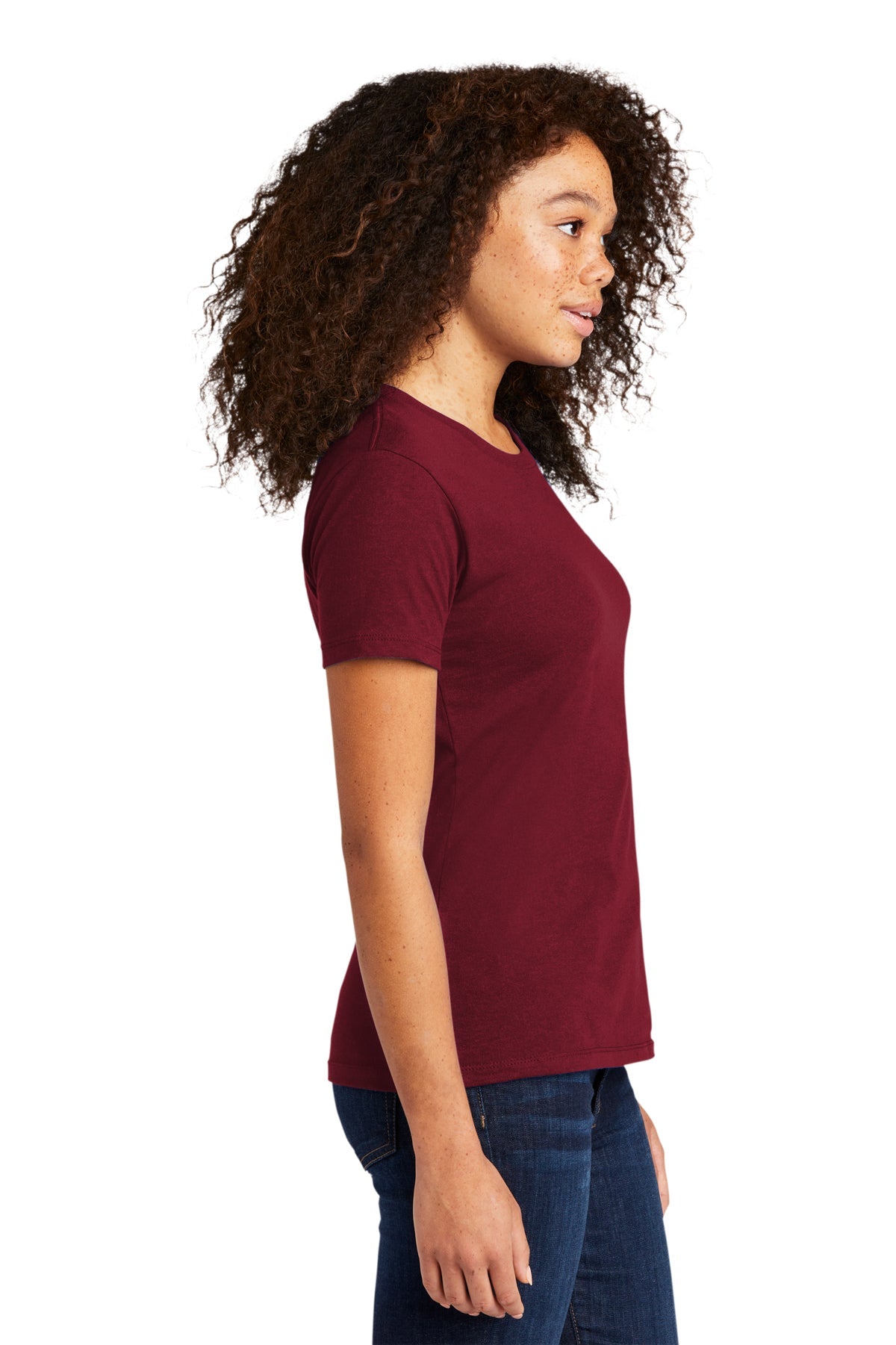 Next Level Women's Cotton Boyfriend Custom Tee's, Cardinal