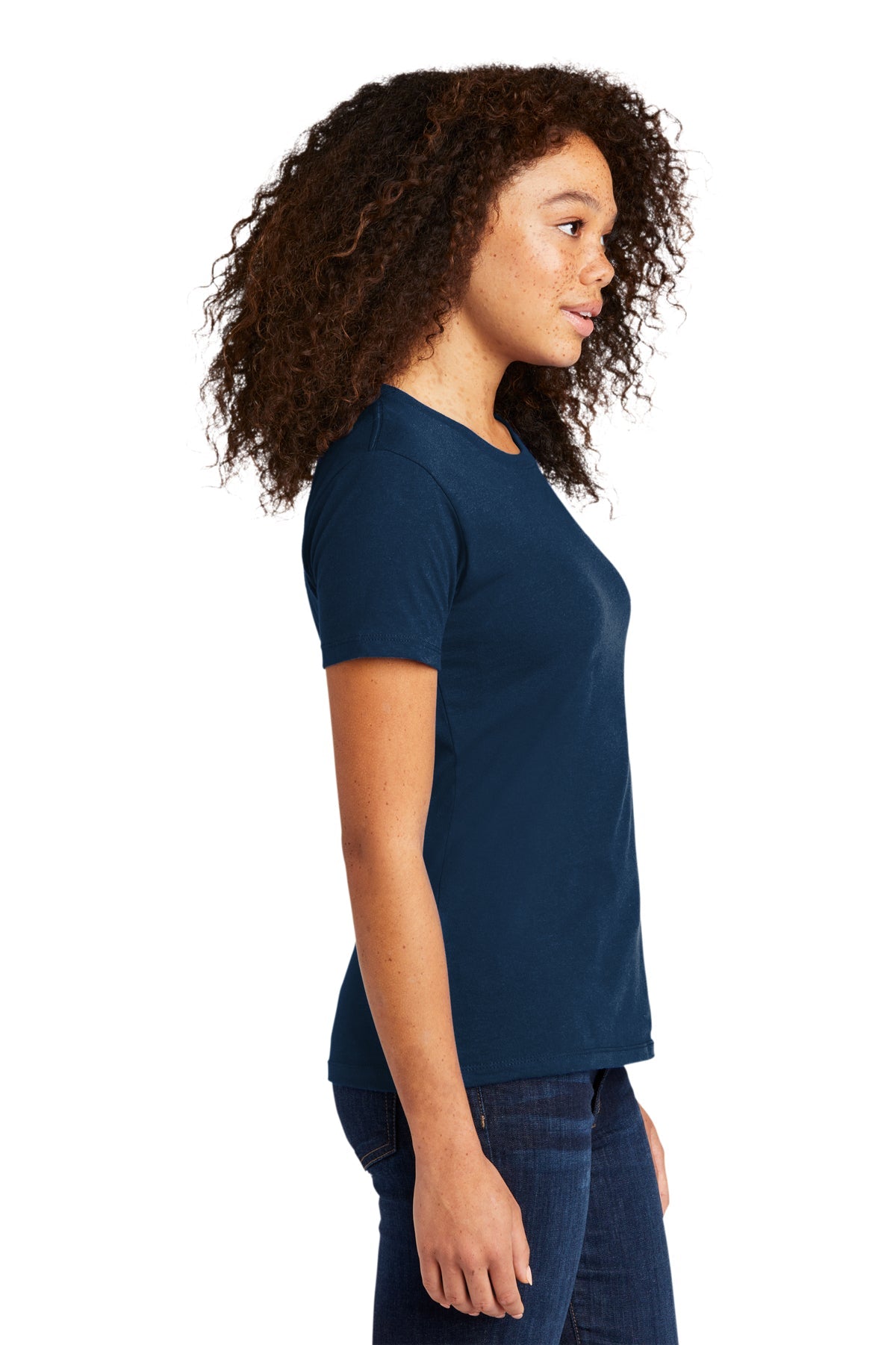 Next Level Women's Cotton Boyfriend Custom Tee's, Cool Blue