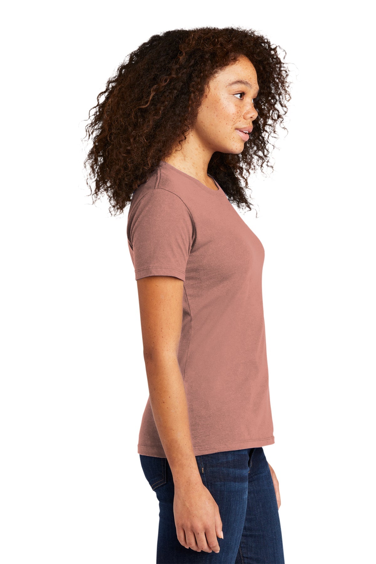 Next Level Women's Cotton Boyfriend Custom Tee's, Desert Pink