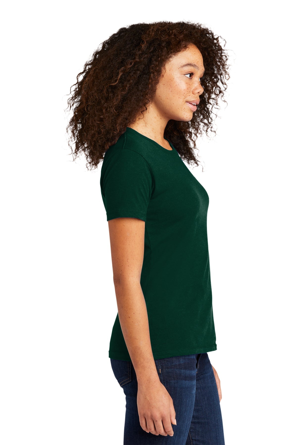 Next Level Women's Cotton Boyfriend Custom Tee's, Forest Green