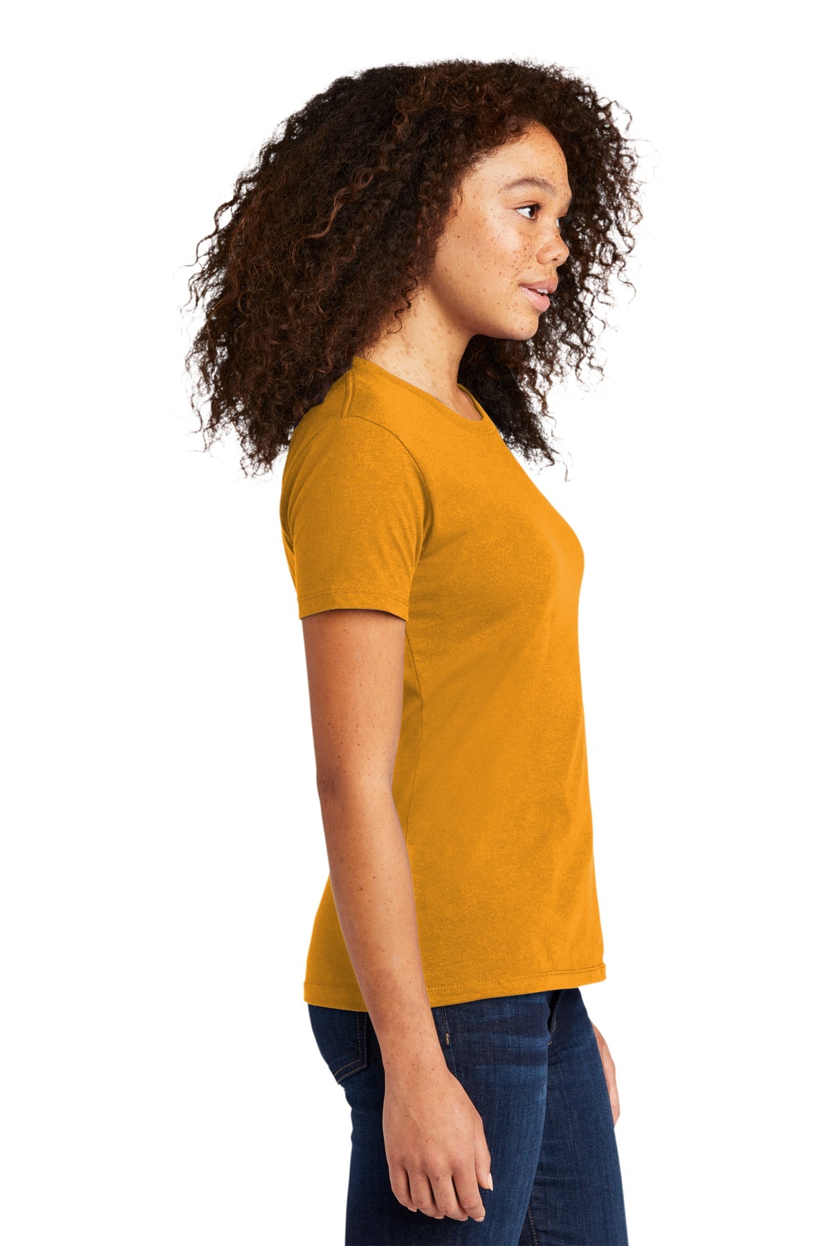 Next Level Women's Cotton Boyfriend Custom Tee's, Gold