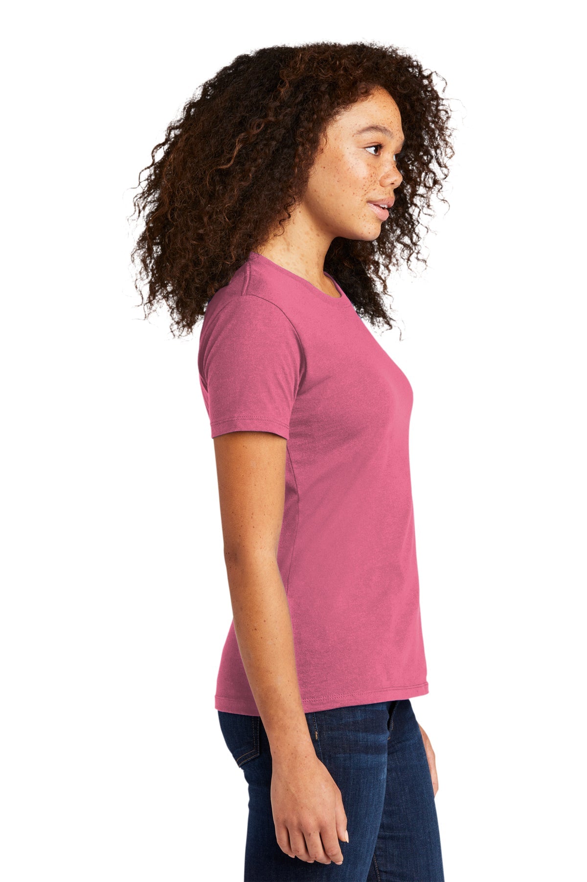 Next Level Women's Cotton Boyfriend Custom Tee's, Hot Pink