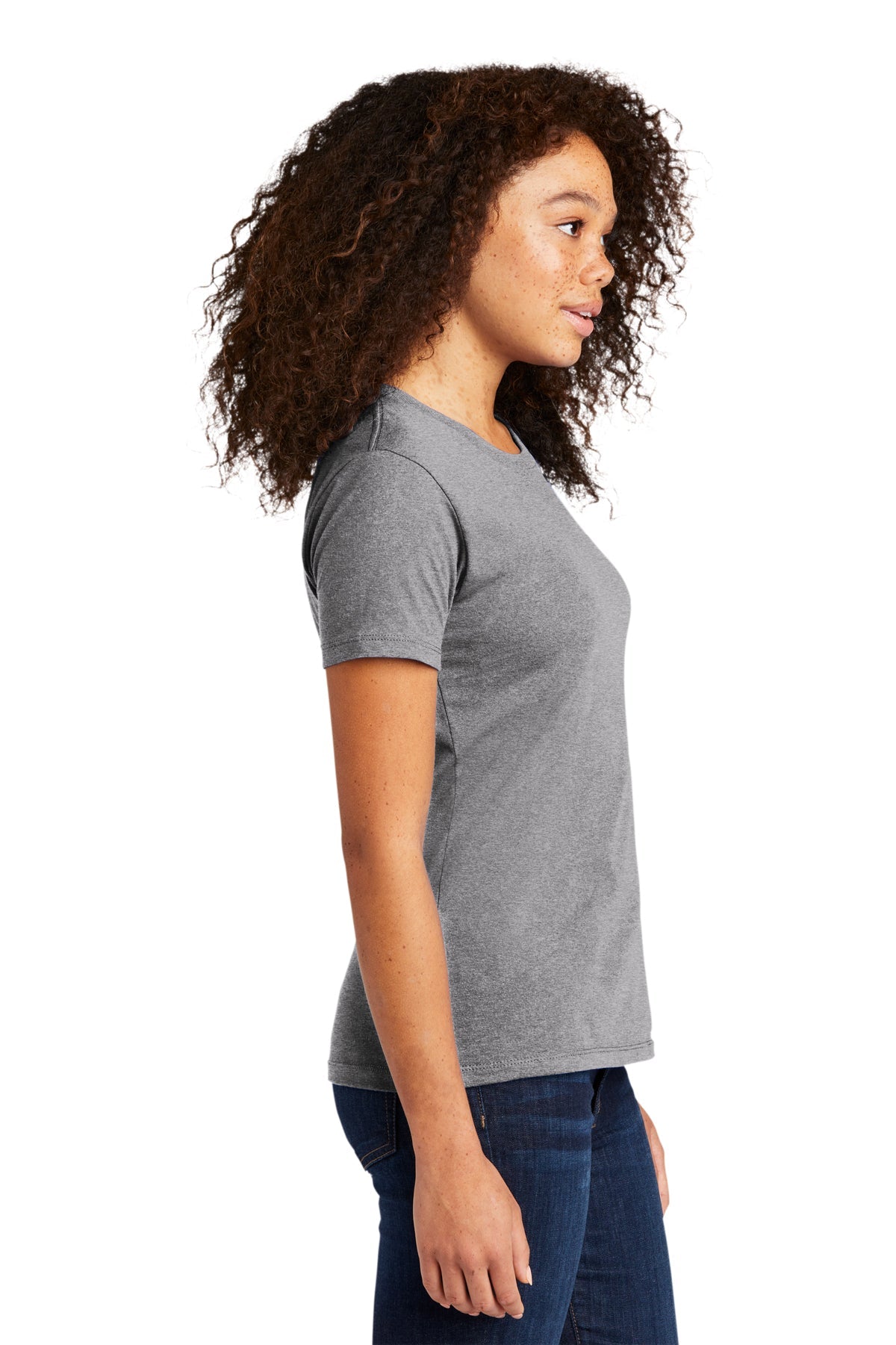 Next Level Women's Cotton Boyfriend Custom Tee's, Heather Gray