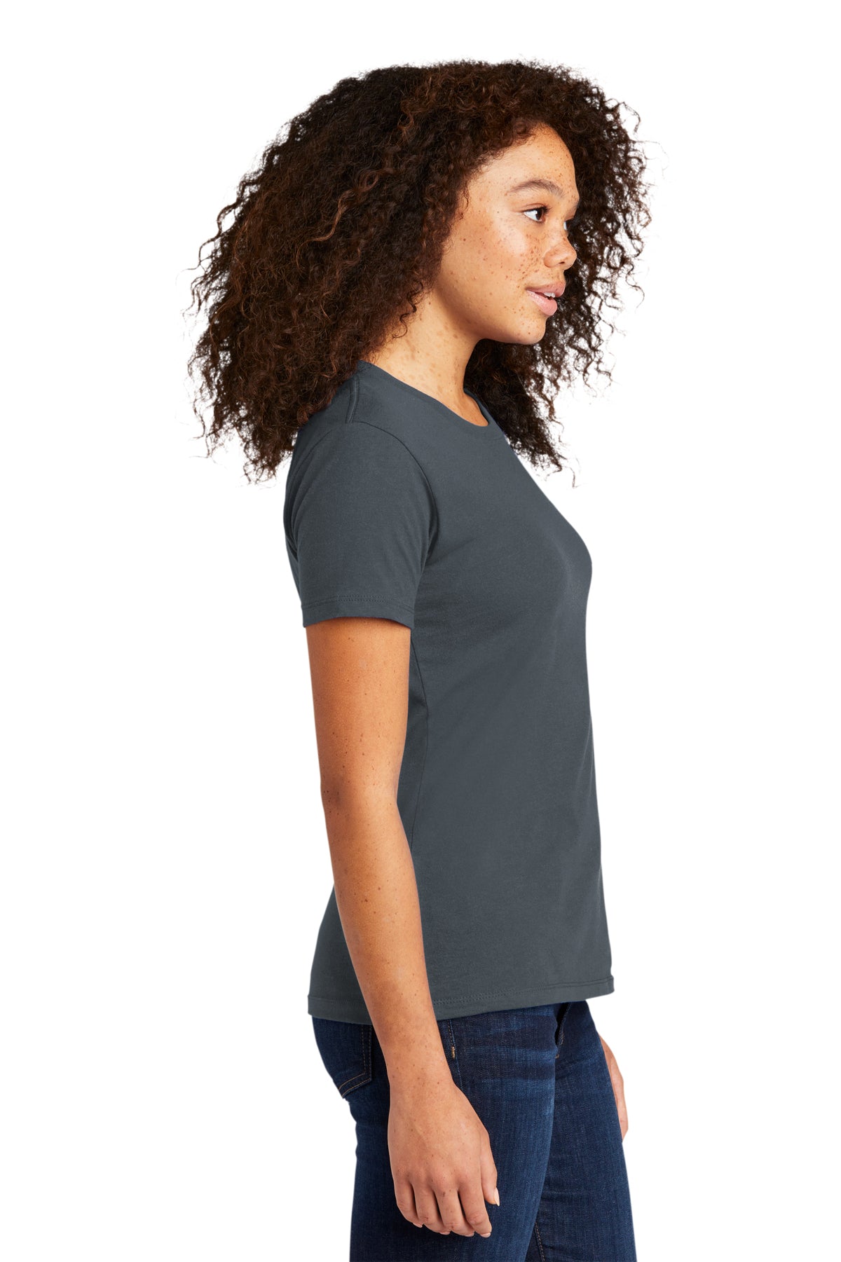 Next Level Women's Cotton Boyfriend Custom Tee's, Indigo