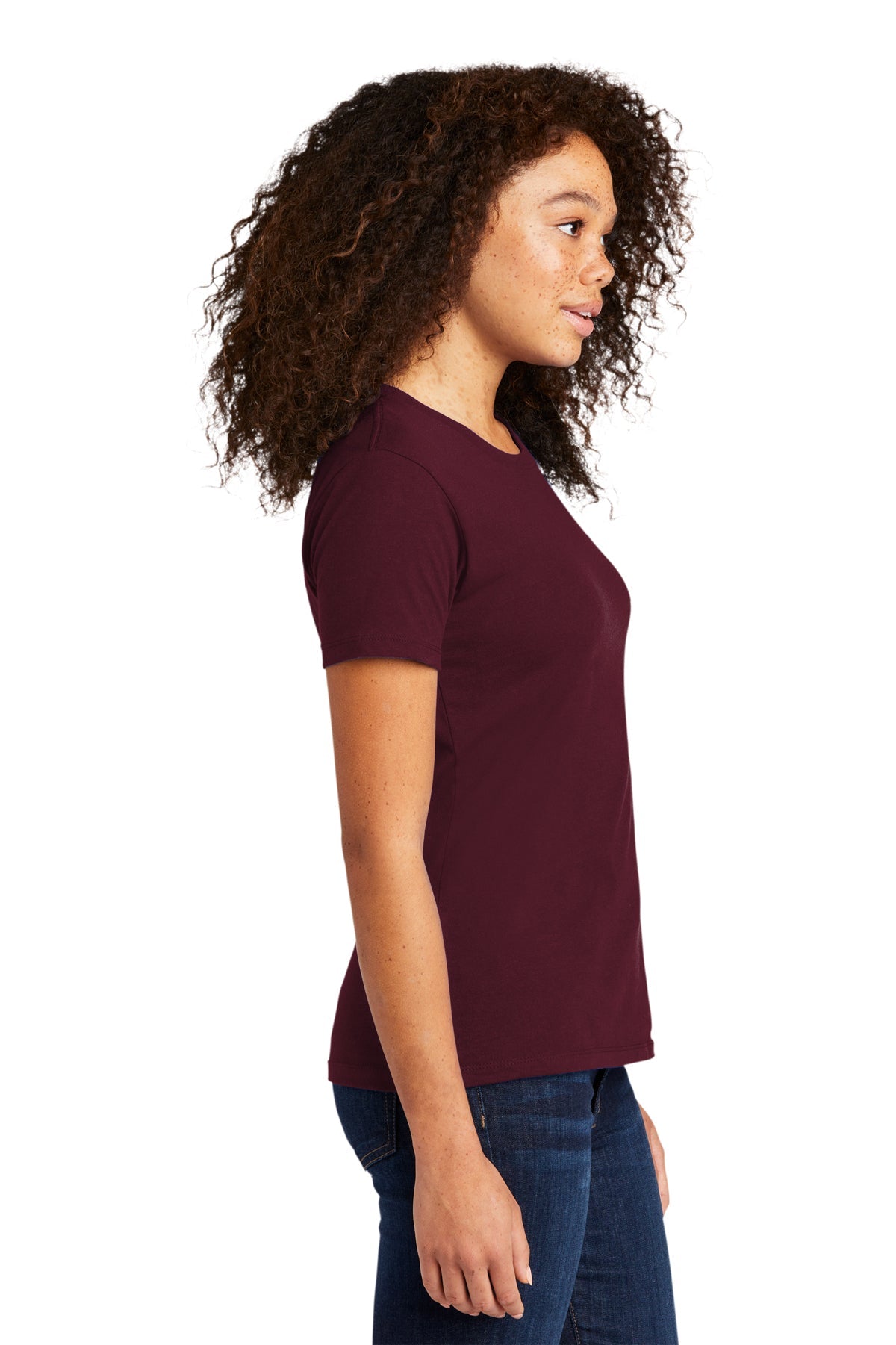 Next Level Women's Cotton Boyfriend Custom Tee's, Maroon