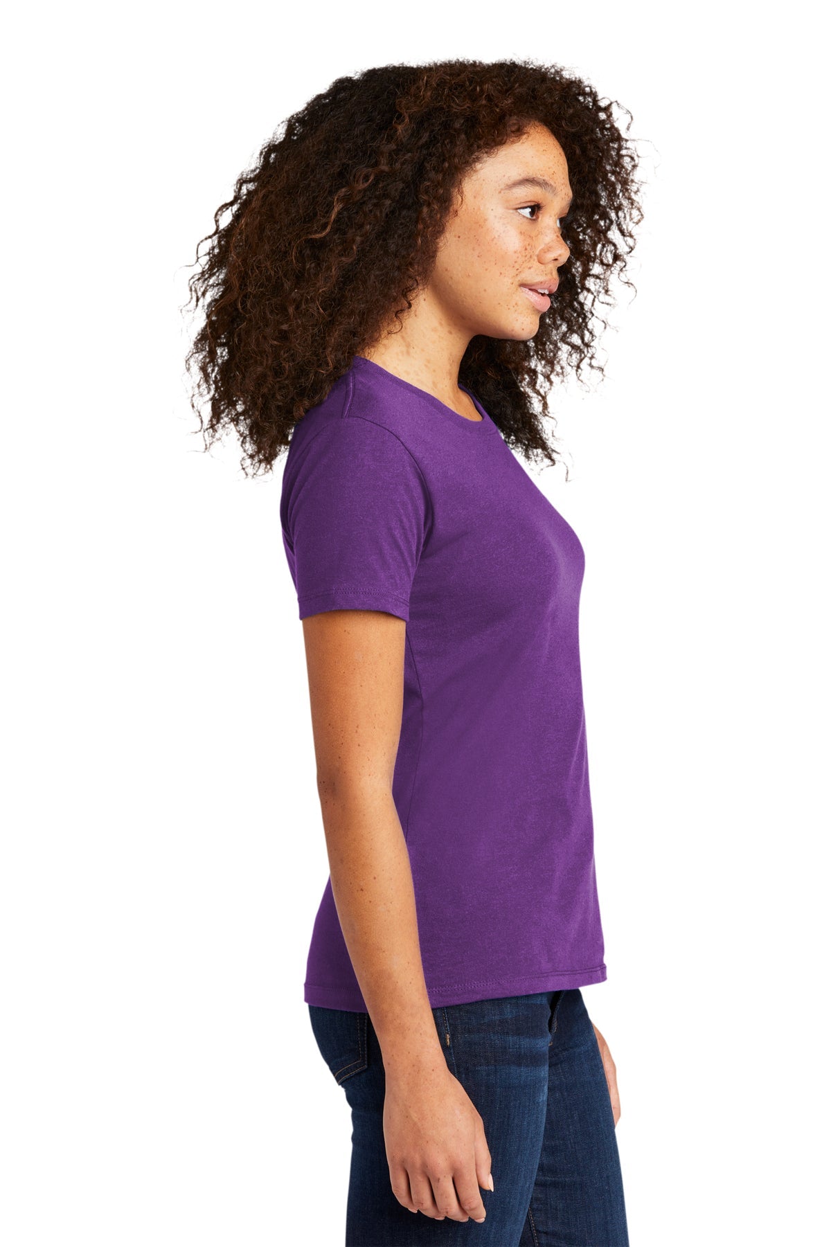 Next Level Women's Cotton Boyfriend Custom Tee's, Purple Berry