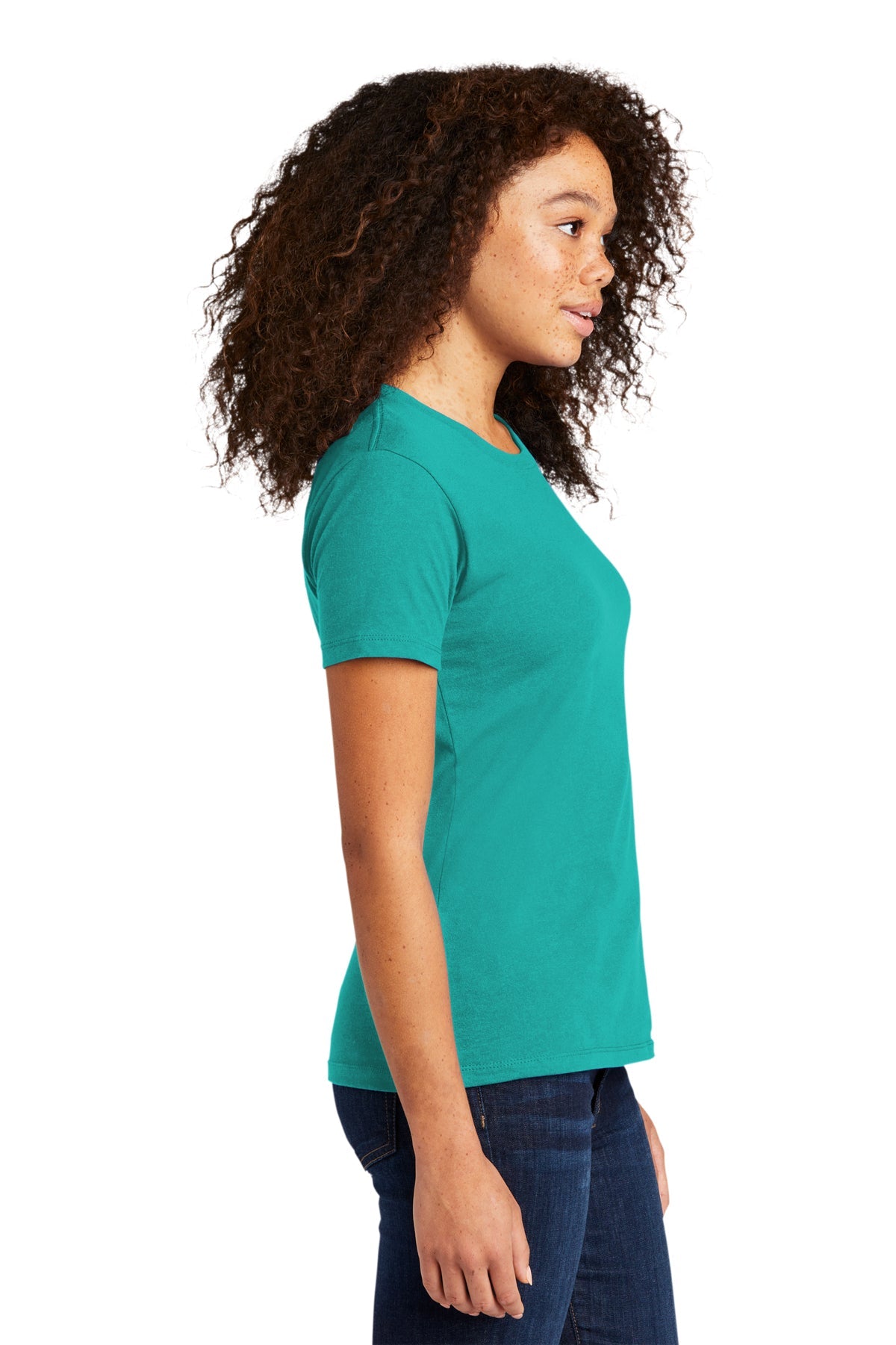 Next Level Women's Cotton Boyfriend Custom Tee's, Tahiti Blue