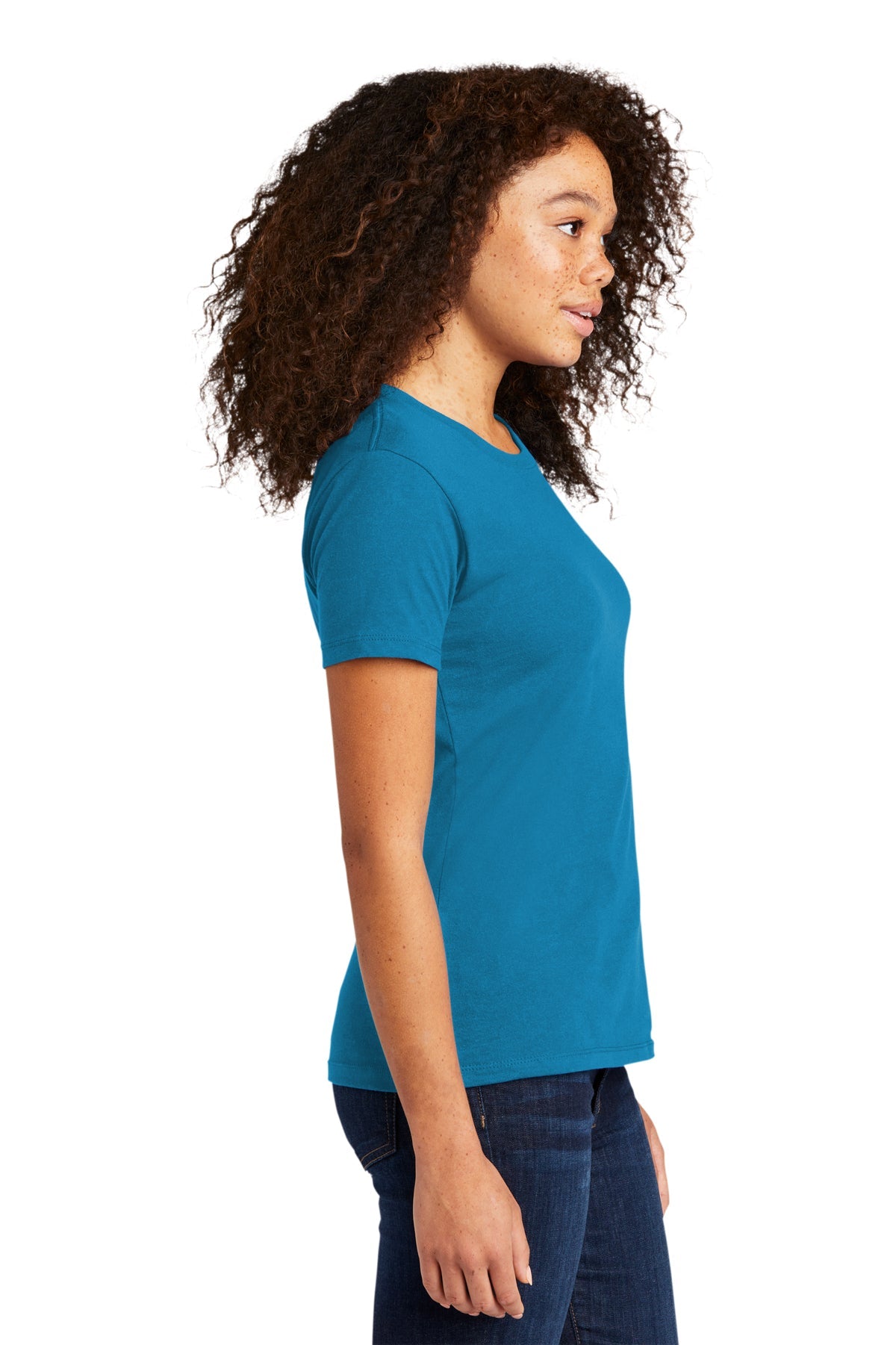 Next Level Women's Cotton Boyfriend Custom Tee's, Turquoiseuoise