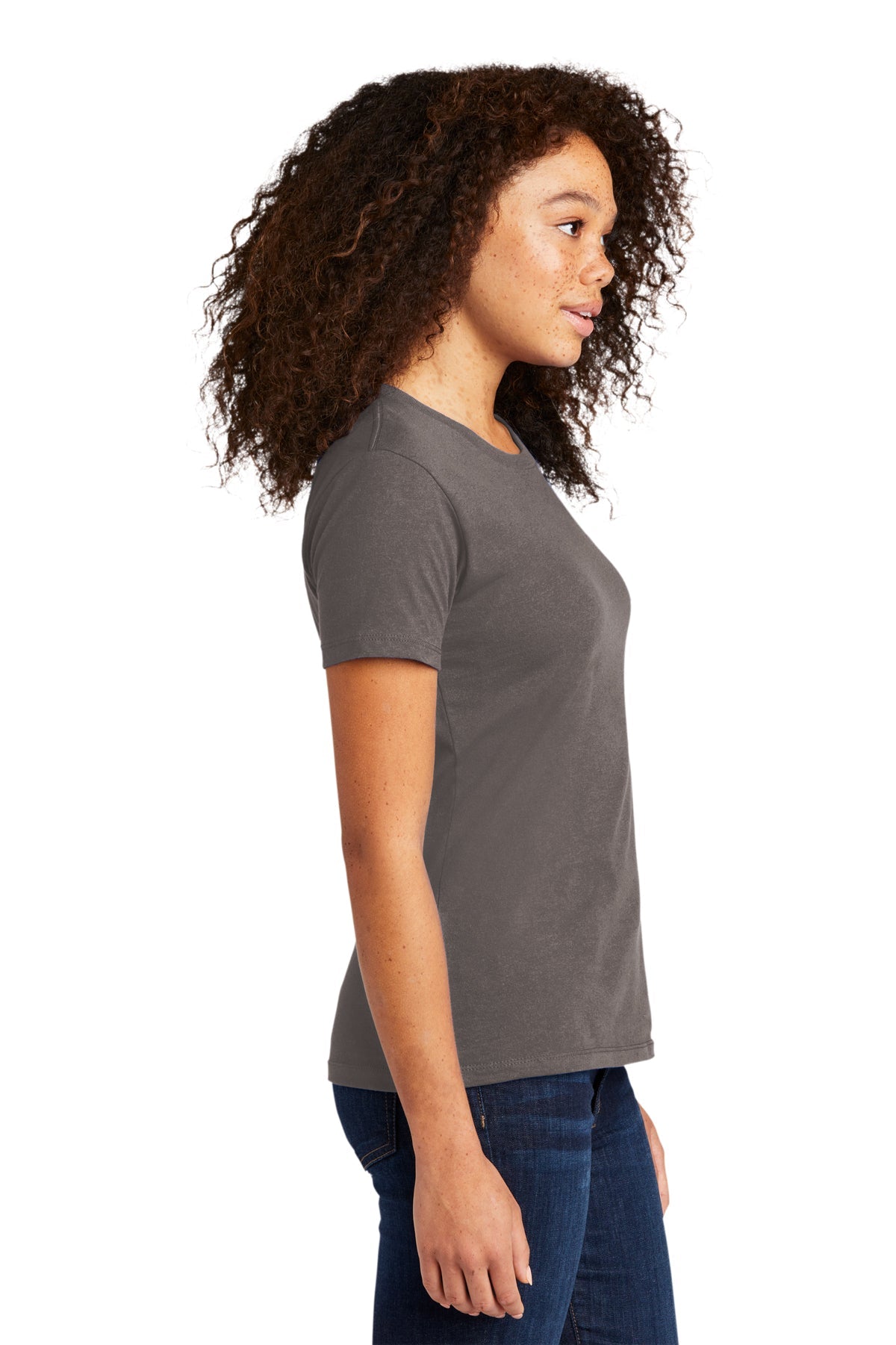 Next Level Women's Cotton Boyfriend Custom Tee's, Warm Grey