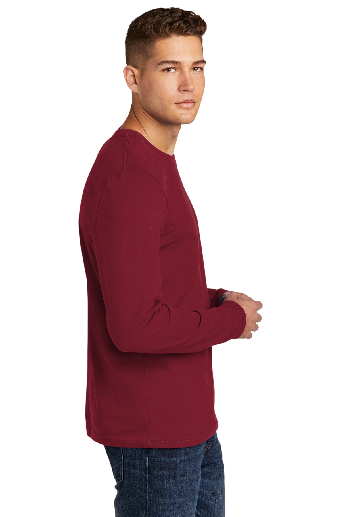 Next Level Cotton Long Sleeve Customized Tee's, Cardinal