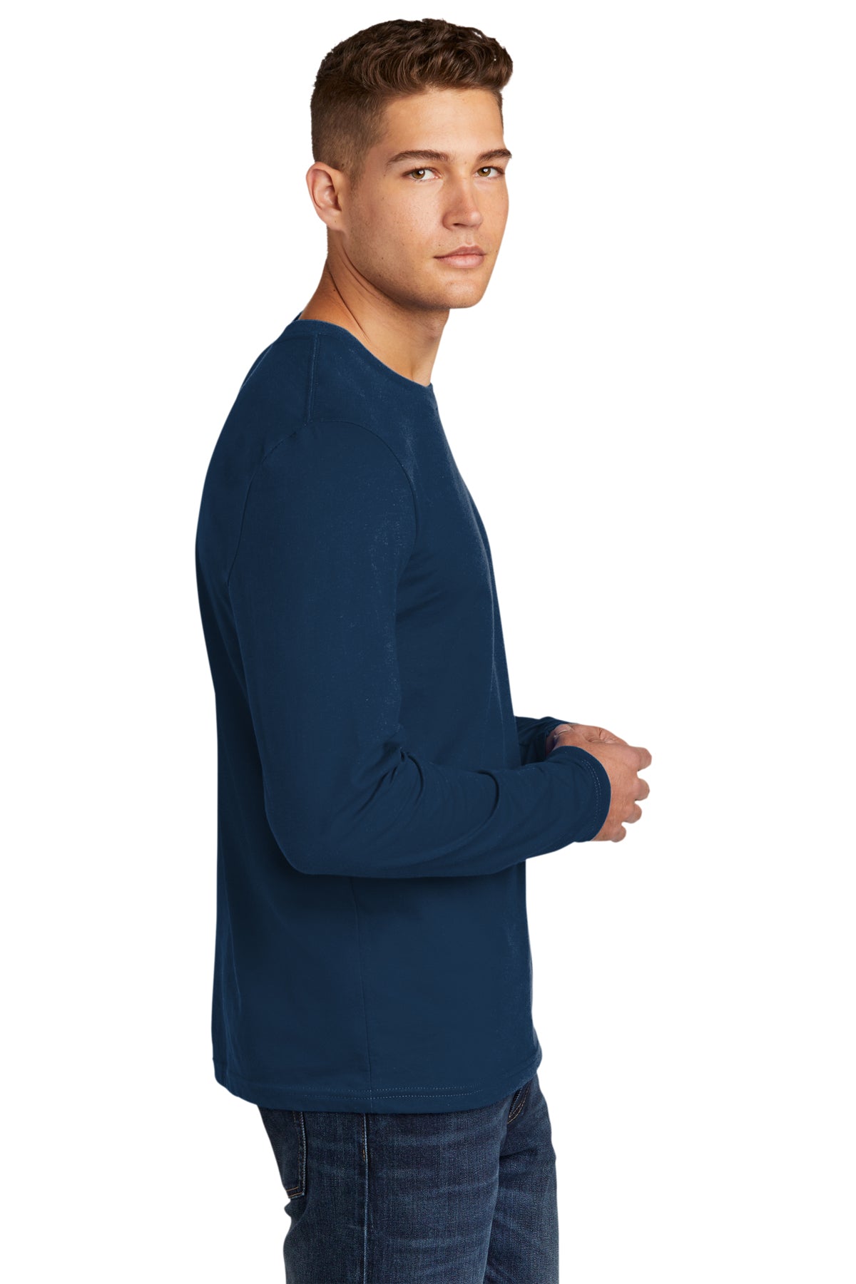 Next Level Cotton Long Sleeve Customized Tee's, Cool Blue
