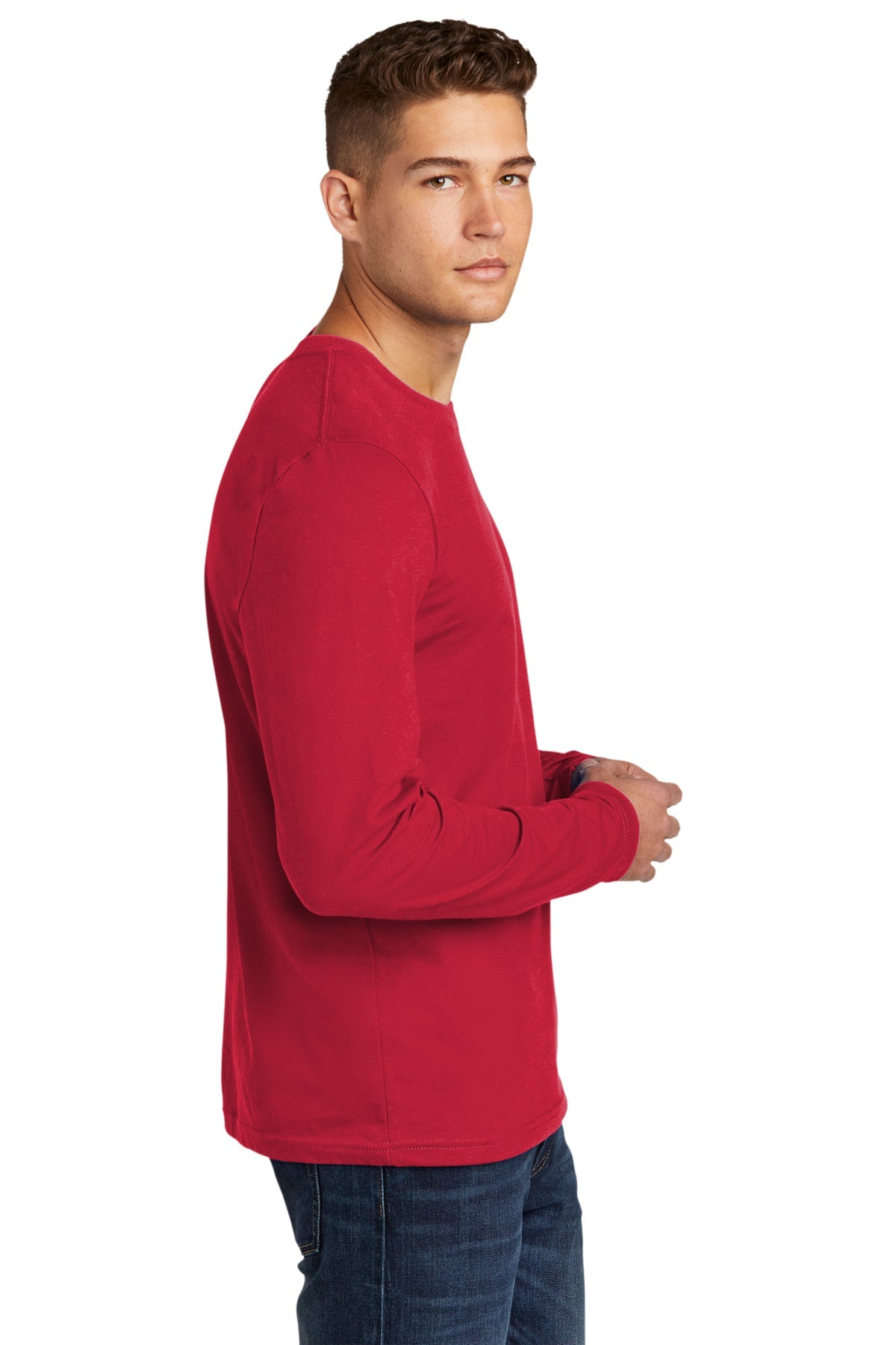 Next Level Cotton Long Sleeve Customized Tee's, Red