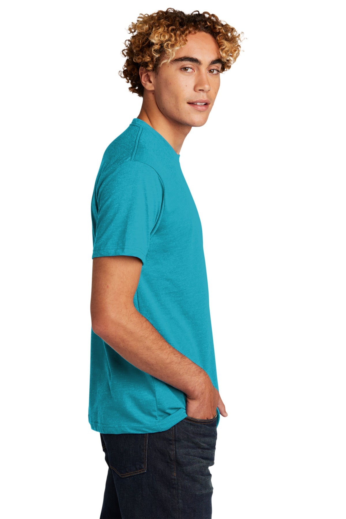 Next Level Unisex CVC Customized T-Shirts, Bondi Blue
