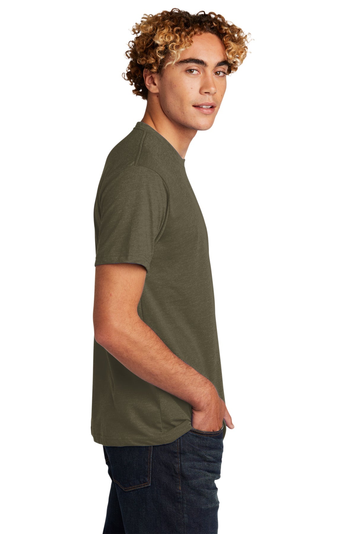 Next Level Unisex CVC Customized T-Shirts, Military Green