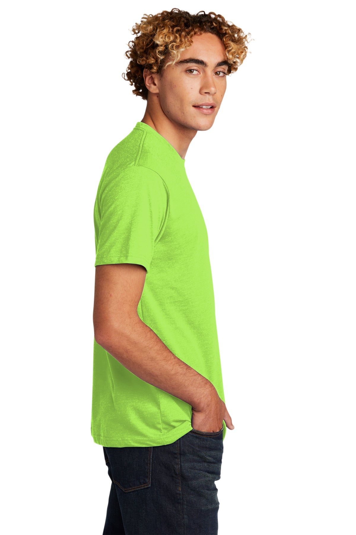 Next Level Unisex CVC Customized T-Shirts, Neon Green