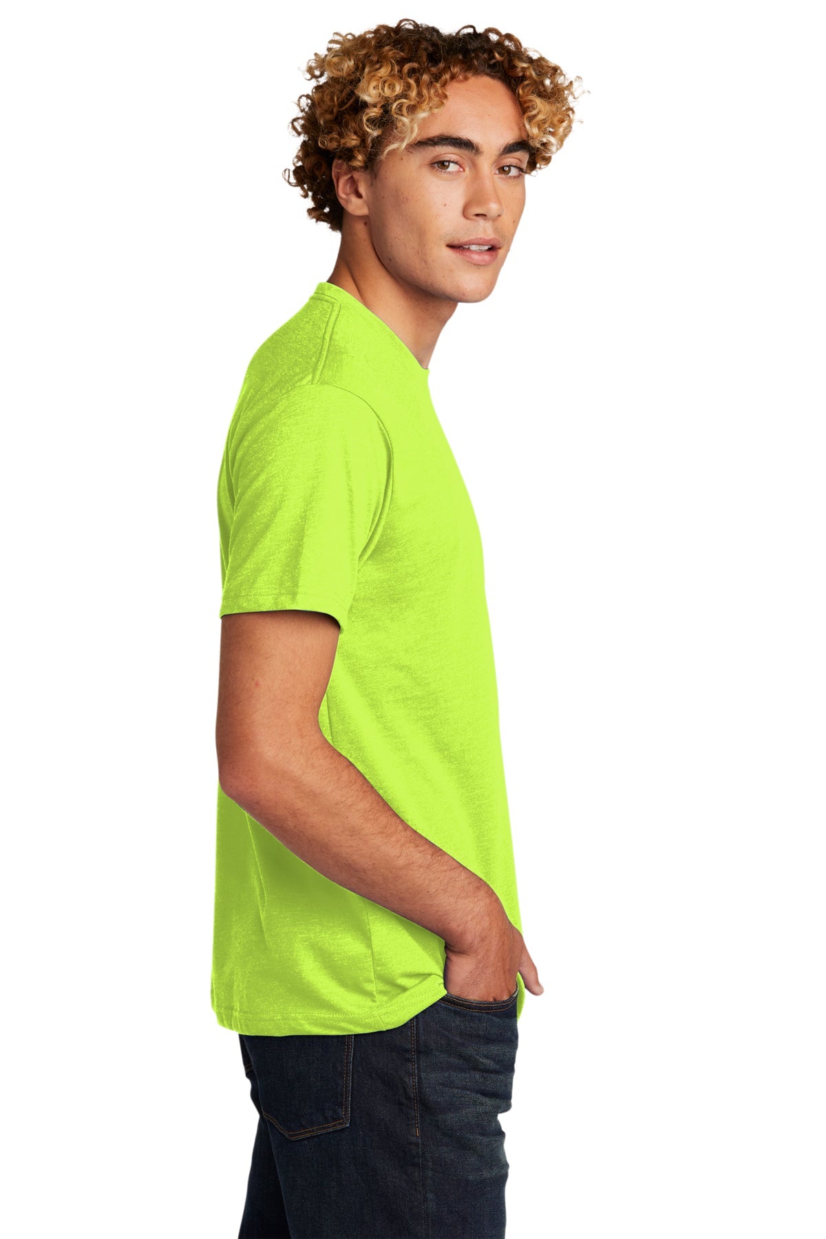 Next Level Unisex CVC Customized T-Shirts, Neon Yellow