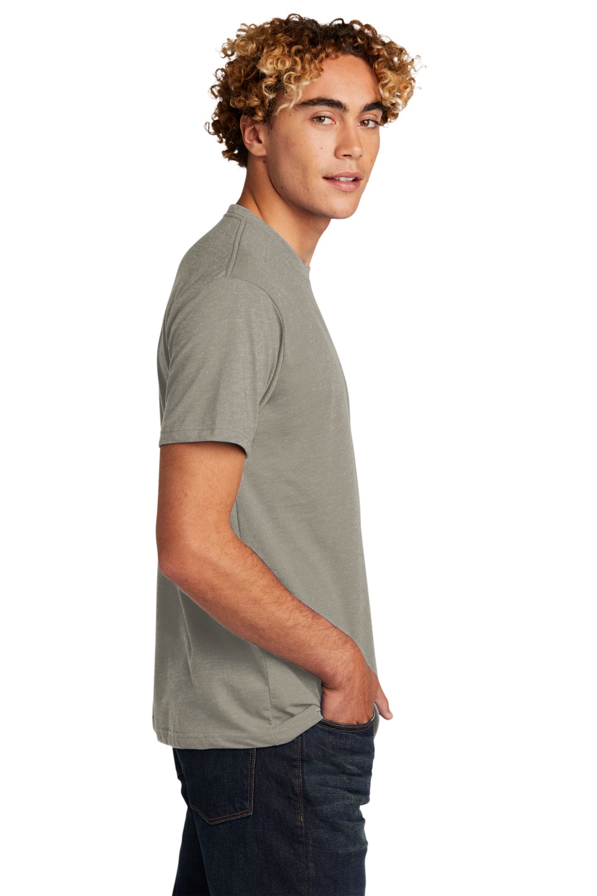 Next Level Unisex CVC Customized T-Shirts, Stone Gray