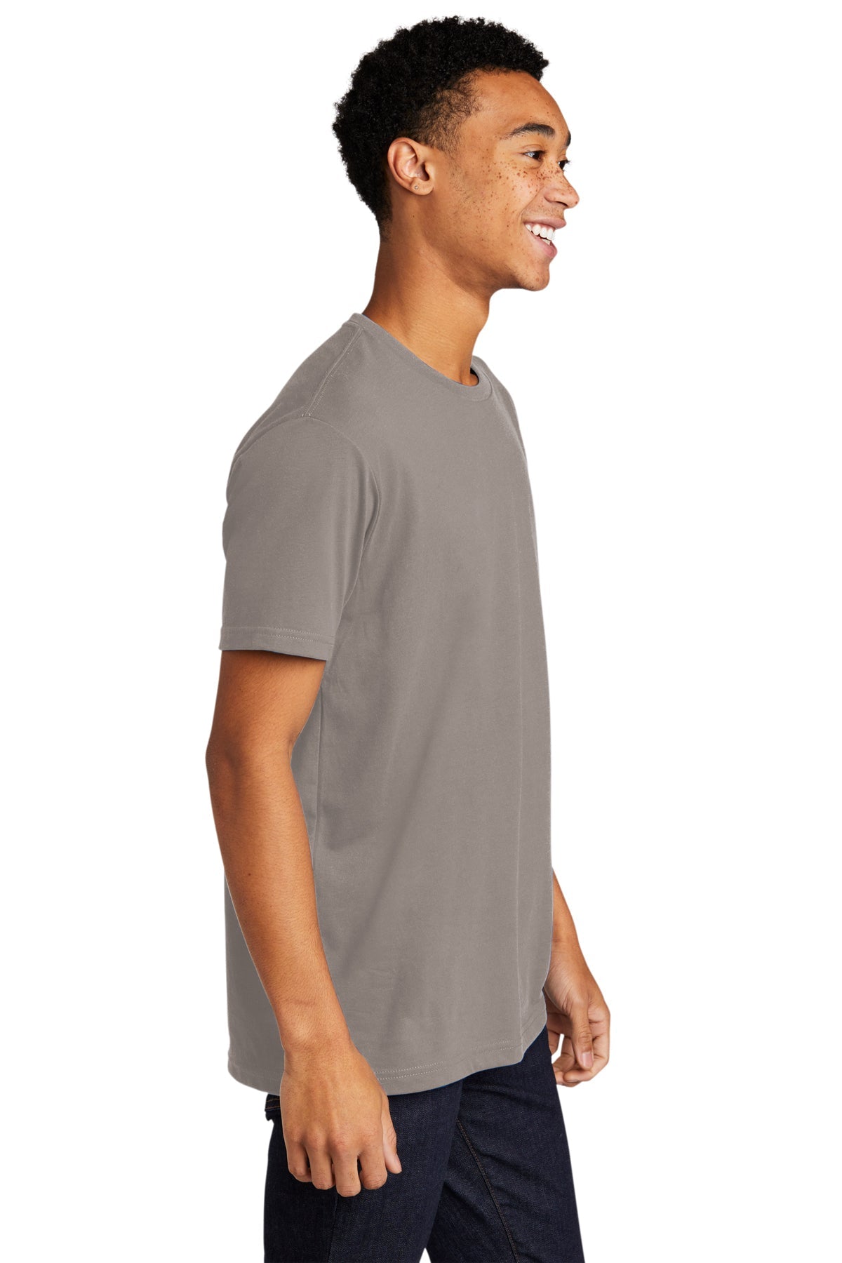 Next Level Unisex CVC Sueded Branded Tee's, Light Gray