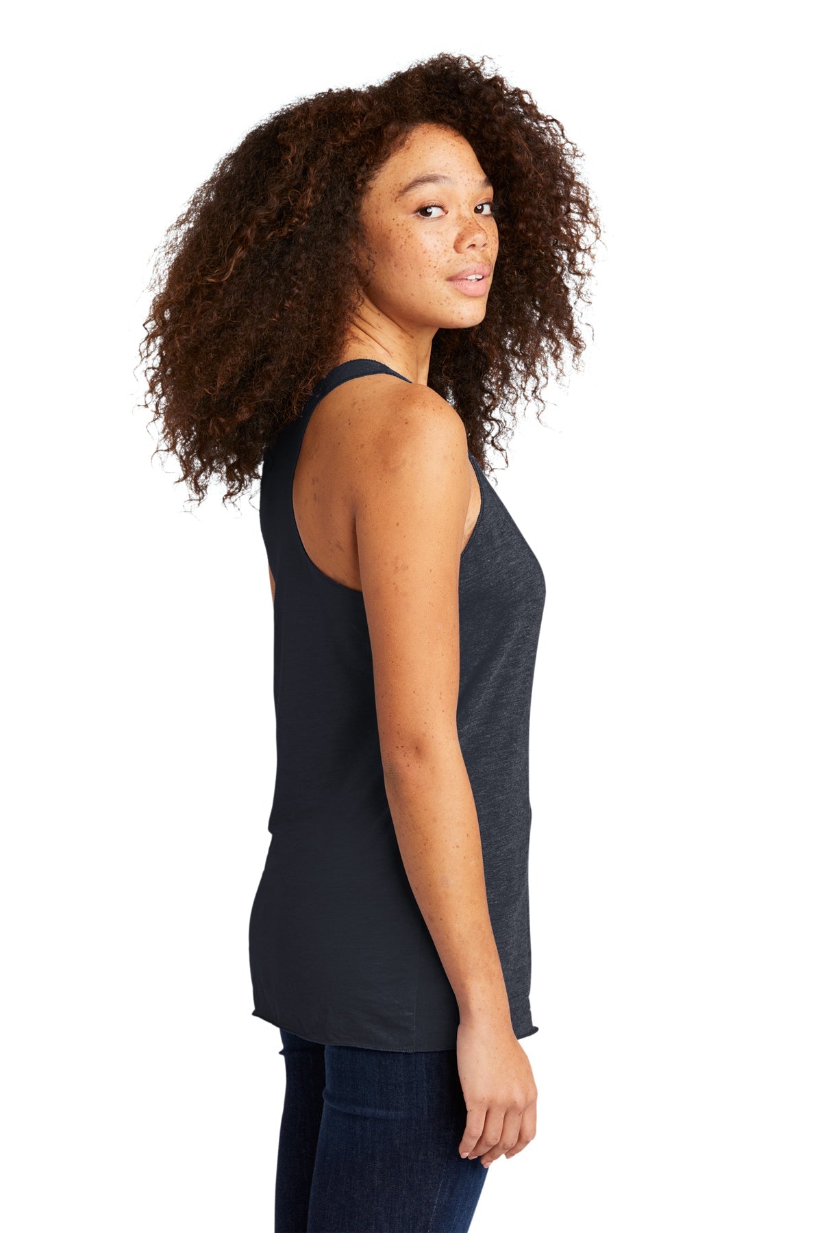 Next Level Women's Racerback Custom Tanks, Vintage Navy