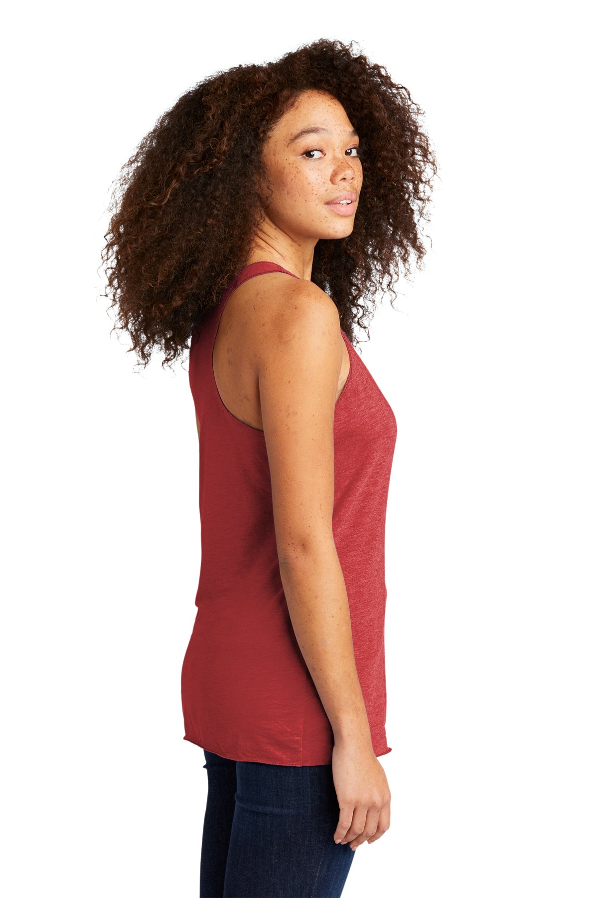 Next Level Women's Racerback Custom Tanks, Vintage Red