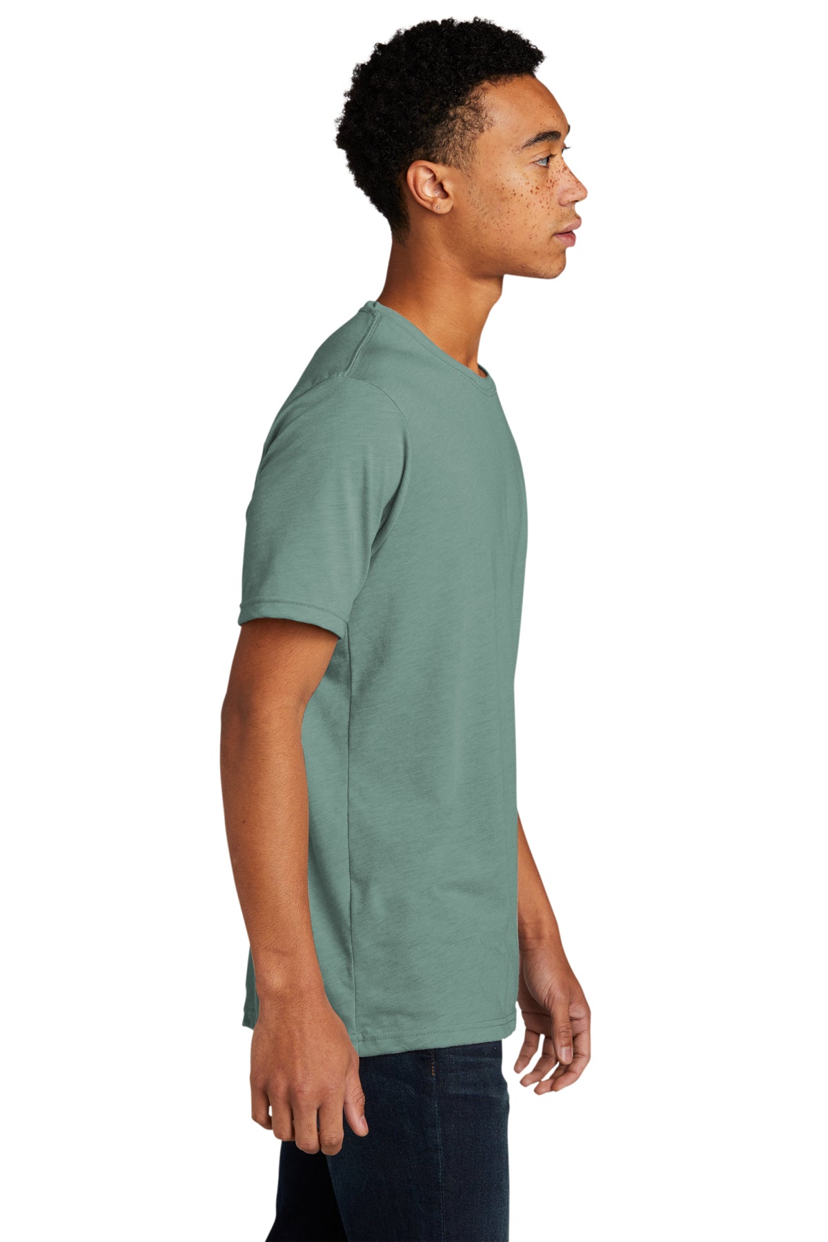 Next Level Unisex Poly Cotton Custom T-Shirts, Stonewash Green