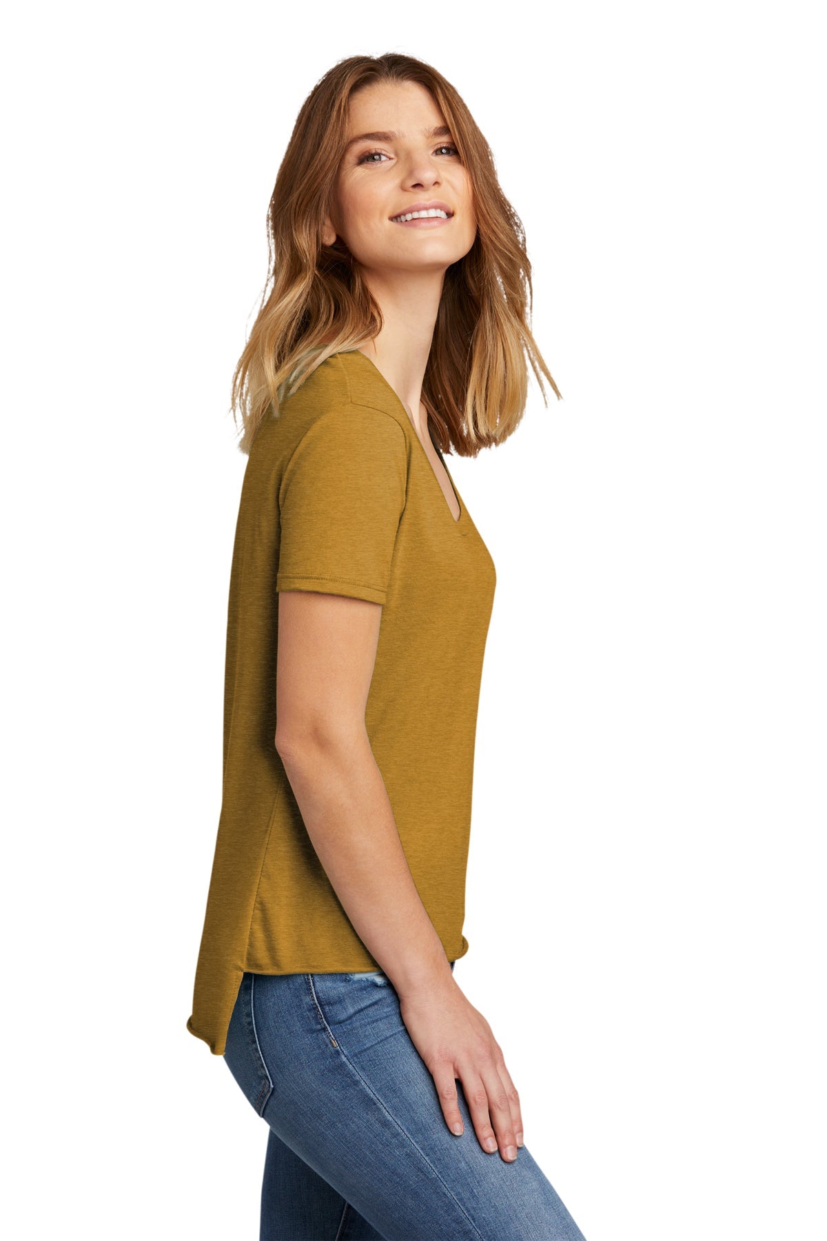 Next Level Women's Festival Scoop Neck Branded T-Shirts, Antique Gold