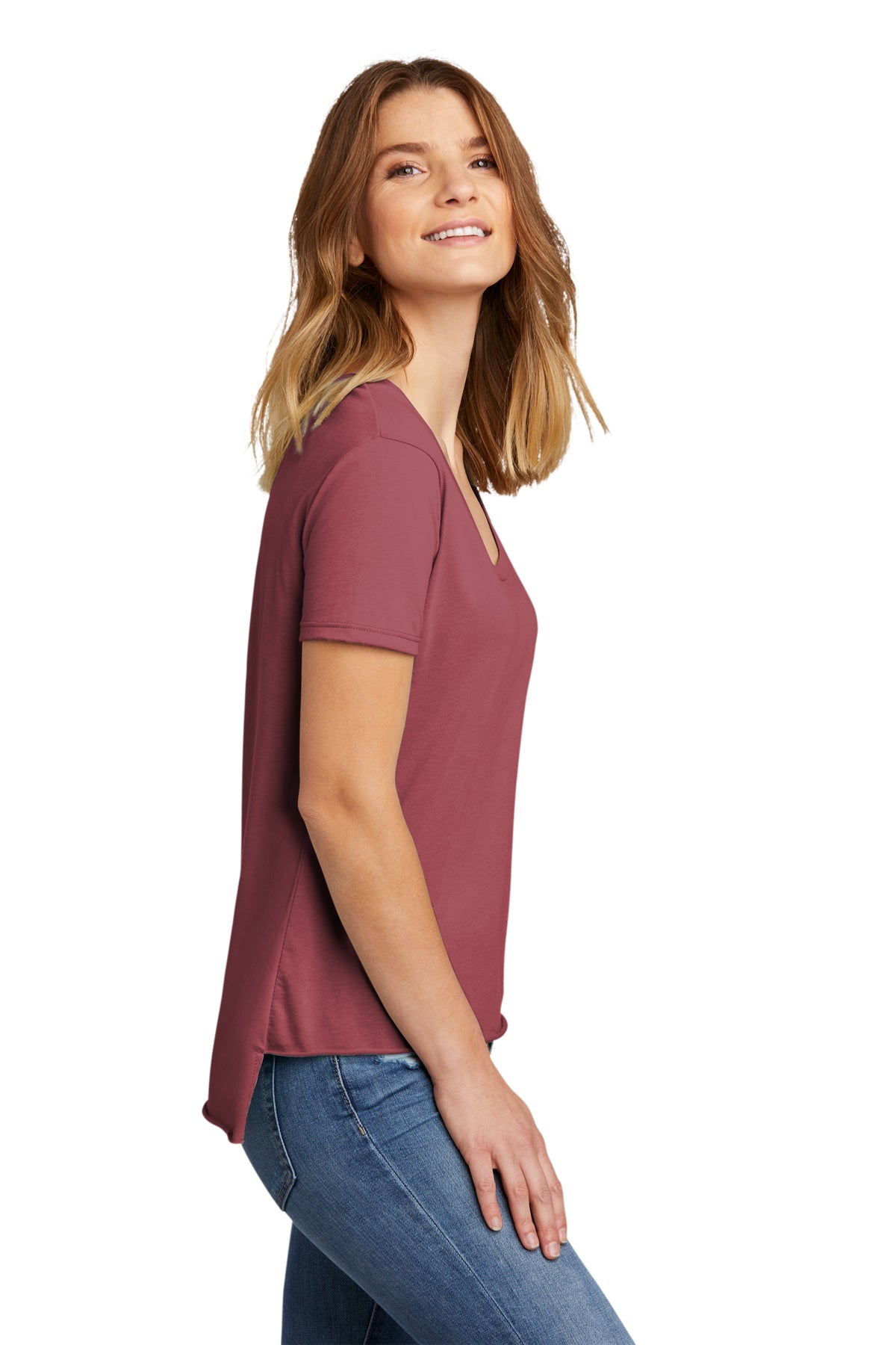Next Level Women's Festival Scoop Neck Branded T-Shirts, Smoked Paprika