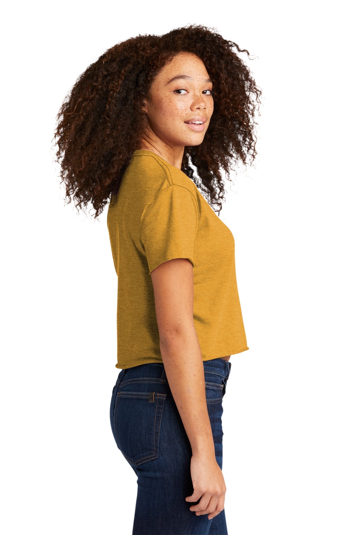 Next Level Women's Festival Cali Crop Custom Tee's, Antique Gold
