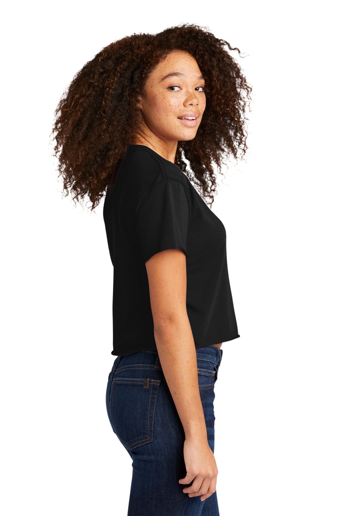 Next Level Women's Festival Cali Crop Custom Tee's, Black