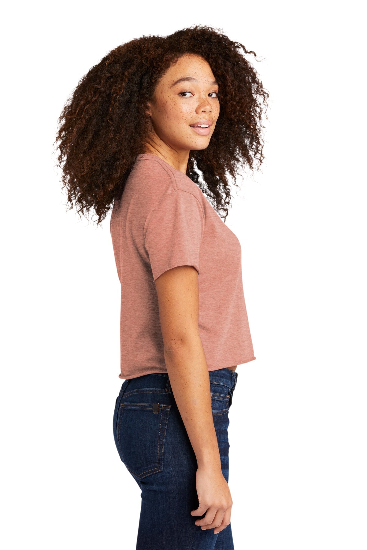 Next Level Women's Festival Cali Crop Custom Tee's, Desert Pink