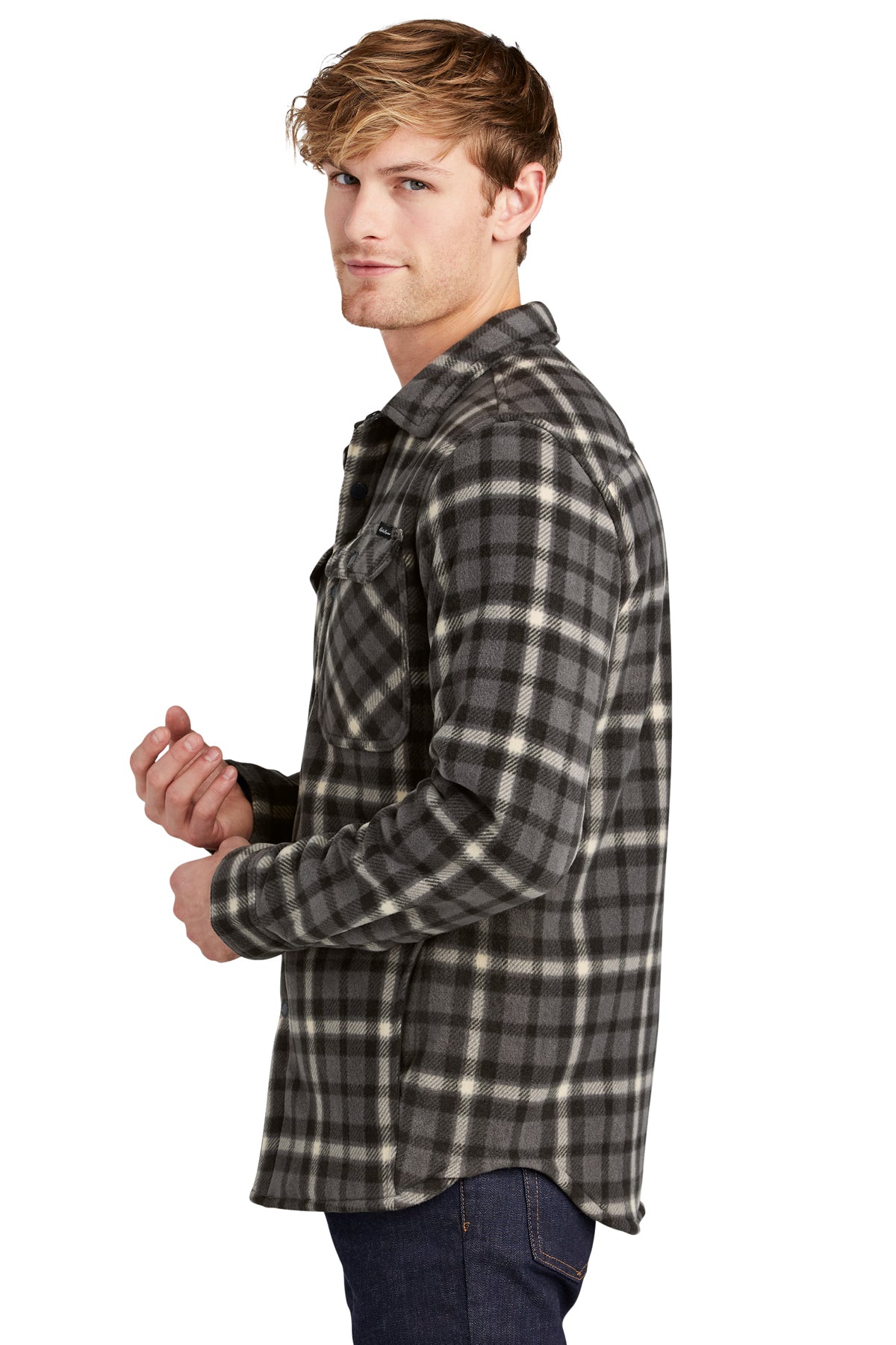 Eddie Bauer Woodland Branded Shirt Jackets, Grey Steel Bone [Dunbar]