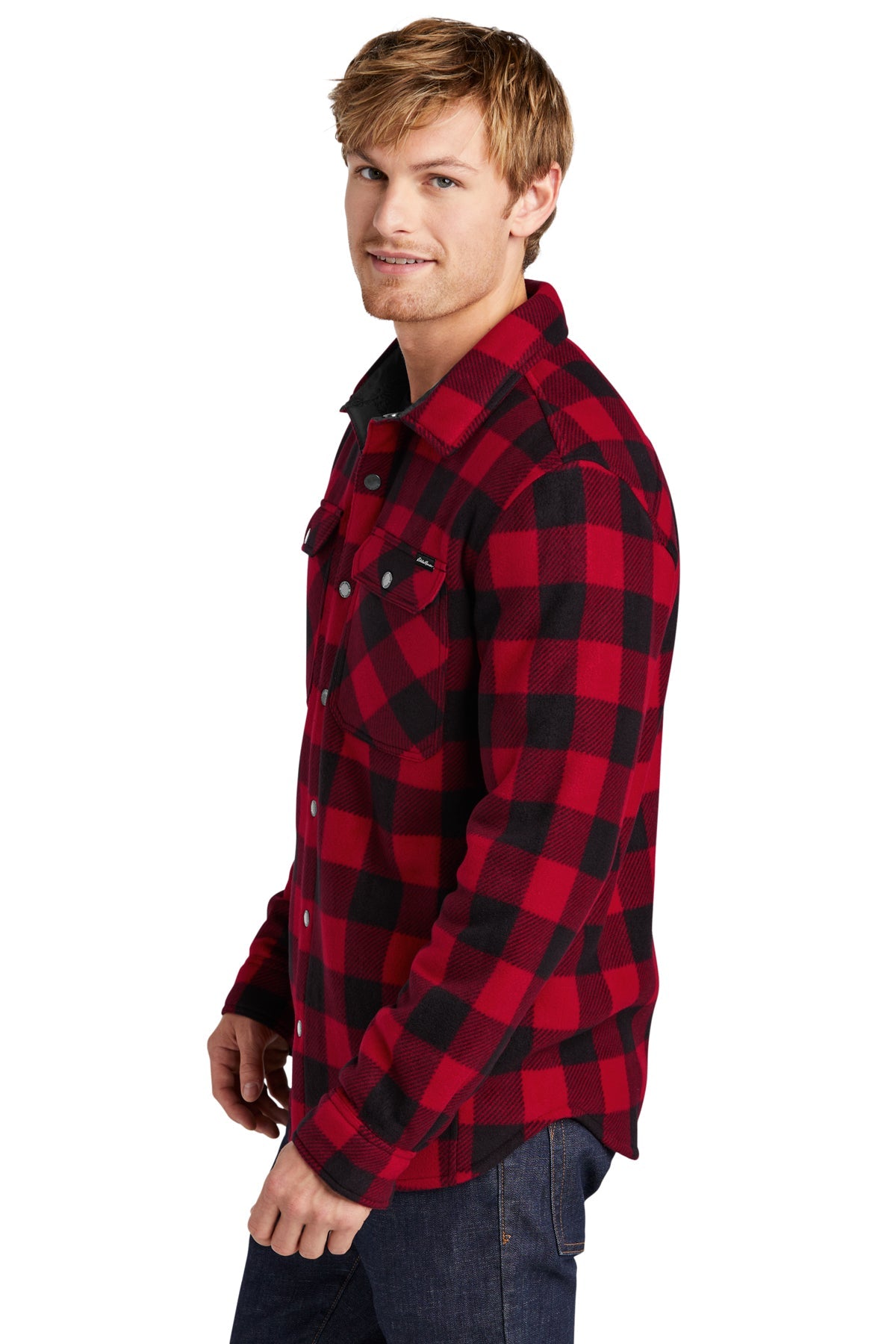 Eddie Bauer Woodland Branded Shirt Jackets, Radish Black [Black's Valley AG]