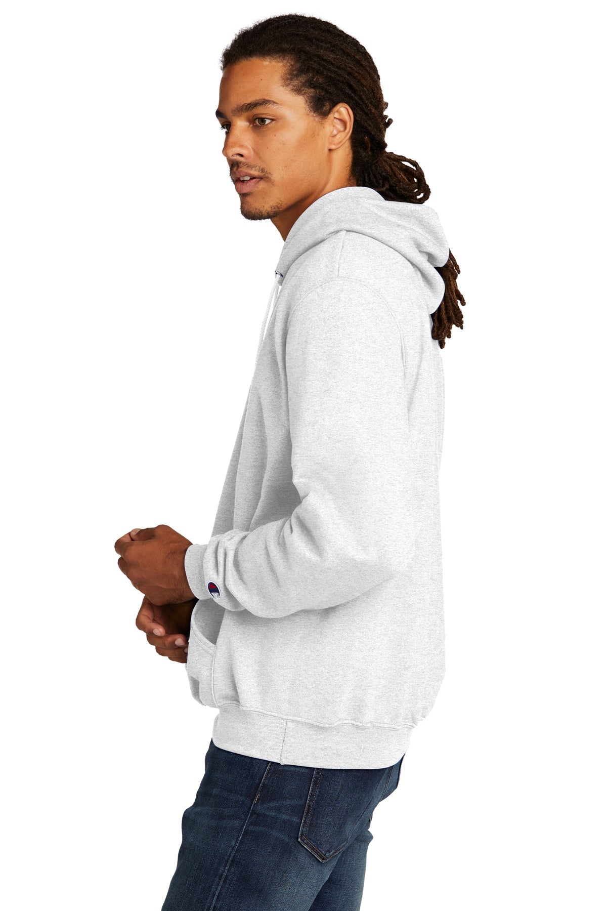 Champion Eco Fleece Pullover Hoodie, Silver Grey [Executive Construction]