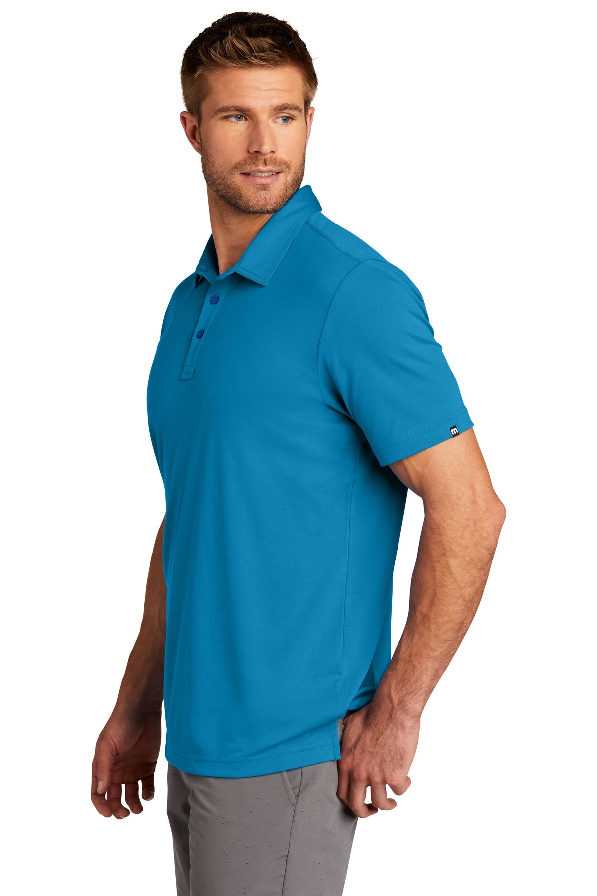 TravisMathew Oceanside Solid Polo Classic Blue