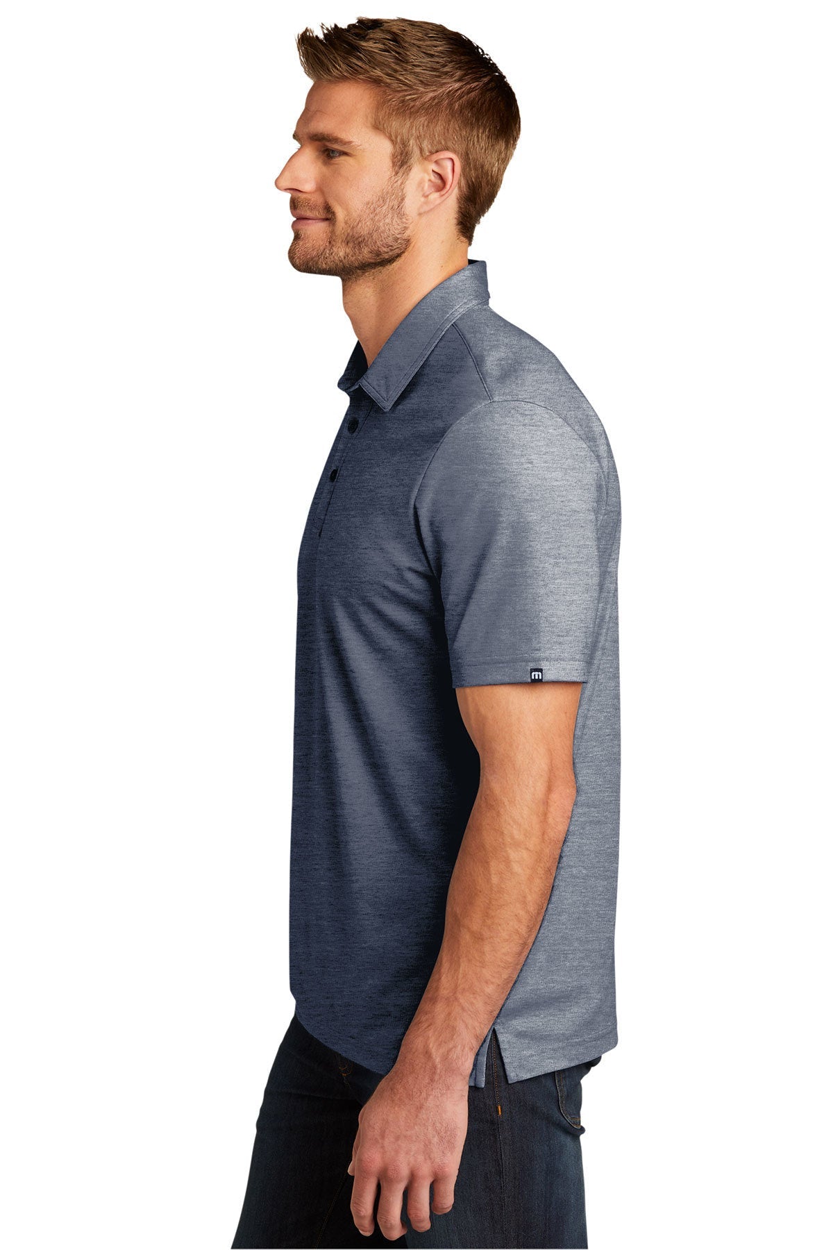 TravisMathew Oceanside Heather Polo Blue Nights Heather [NARENCO]