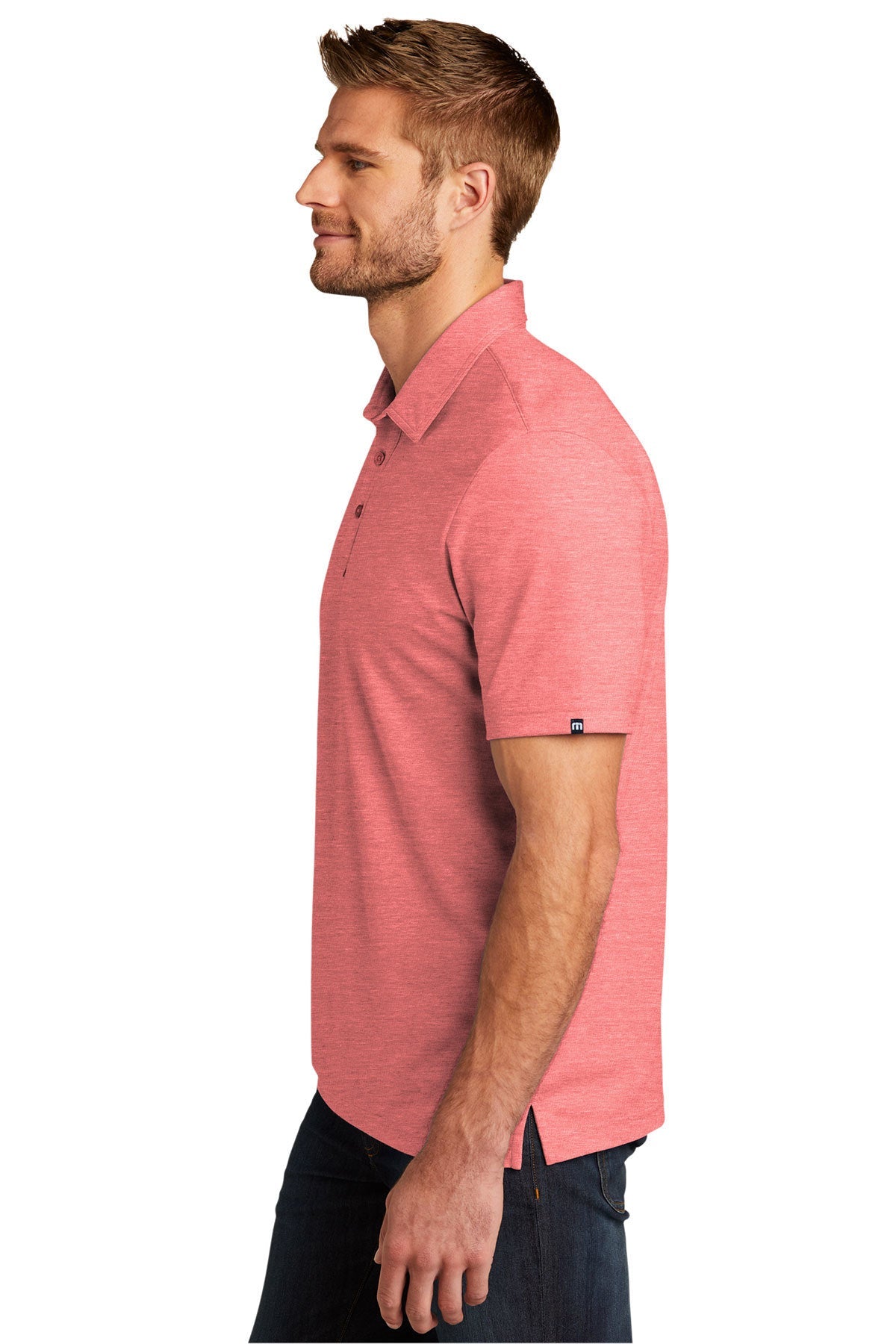 TravisMathew Oceanside Heather Polo Cardinal Heather
