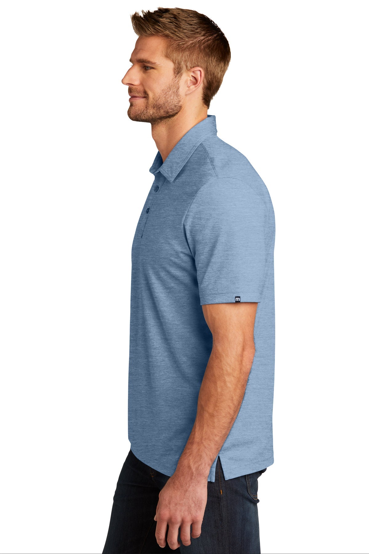 TravisMathew Oceanside Heather Polo Classic Blue Heather [Dunbar]