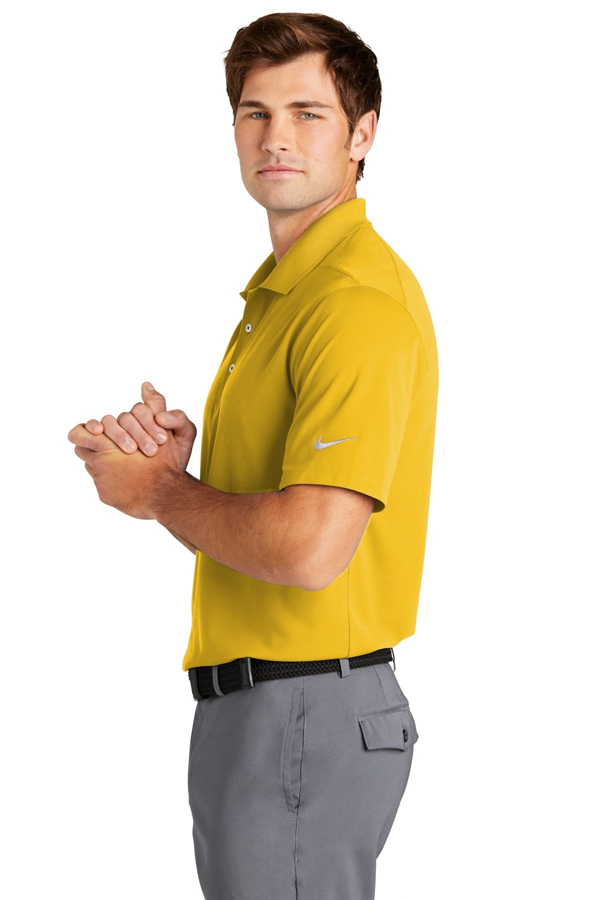 Nike Dri-FIT Micro Pique Customized Polos, Varsity Maize [Myers Home Buyers]