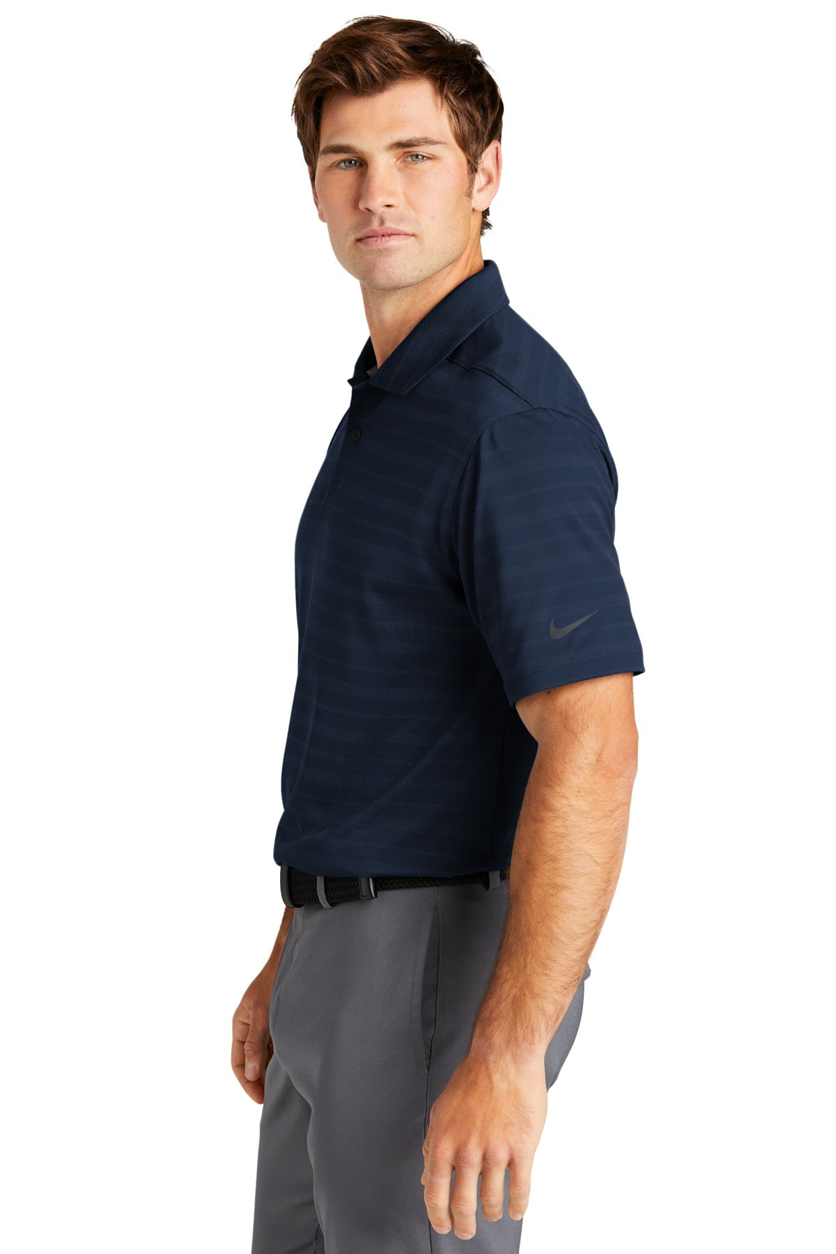 Nike Dri-FIT Vapor Jacquard Customized Polos, Navy