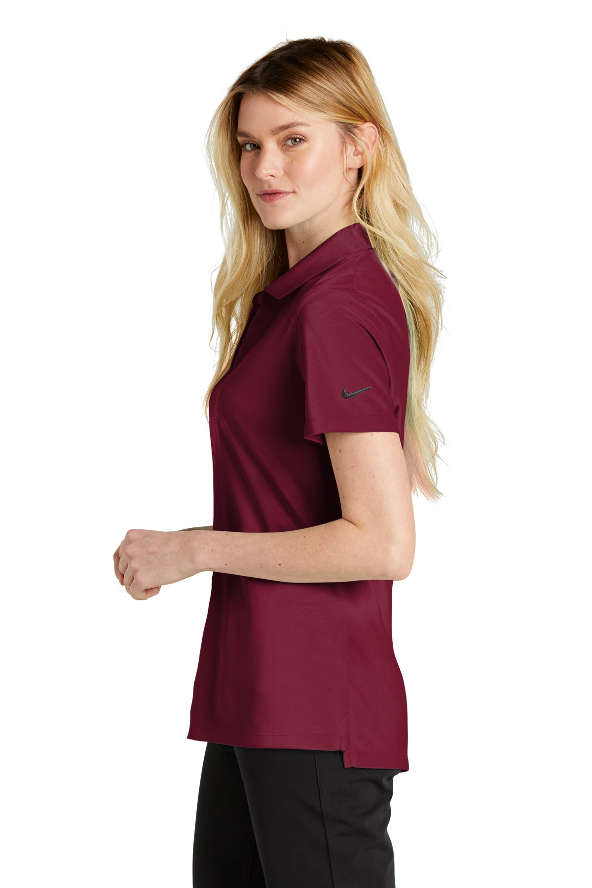 Nike Ladies Dri-FIT Micro Pique Customized Polos, Team Red
