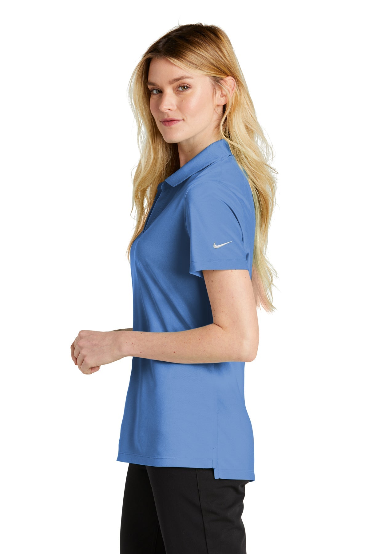 Nike Ladies Dri-FIT Micro Pique Customized Polos, Valor Blue
