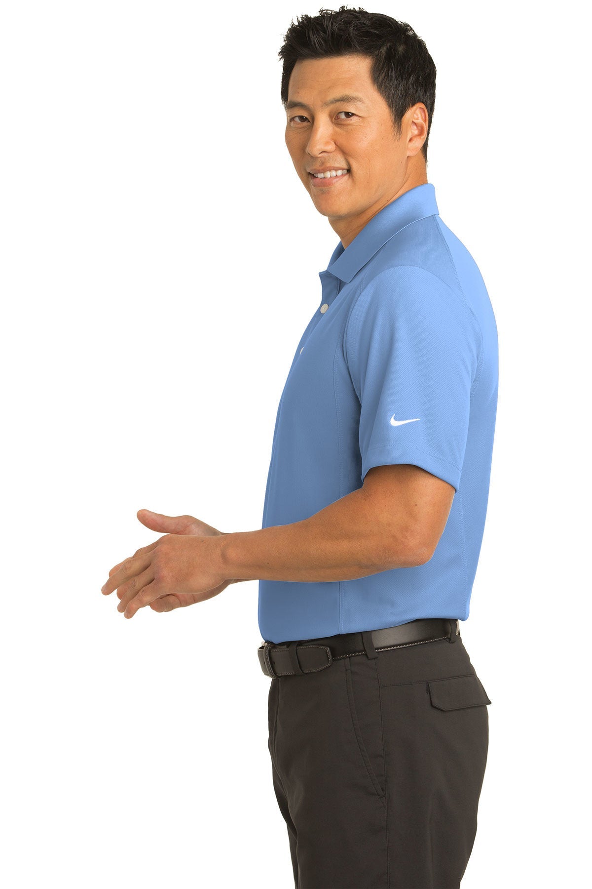 Nike DriFIT Classic Custom Polos, Light Blue [Fellowes Brands]