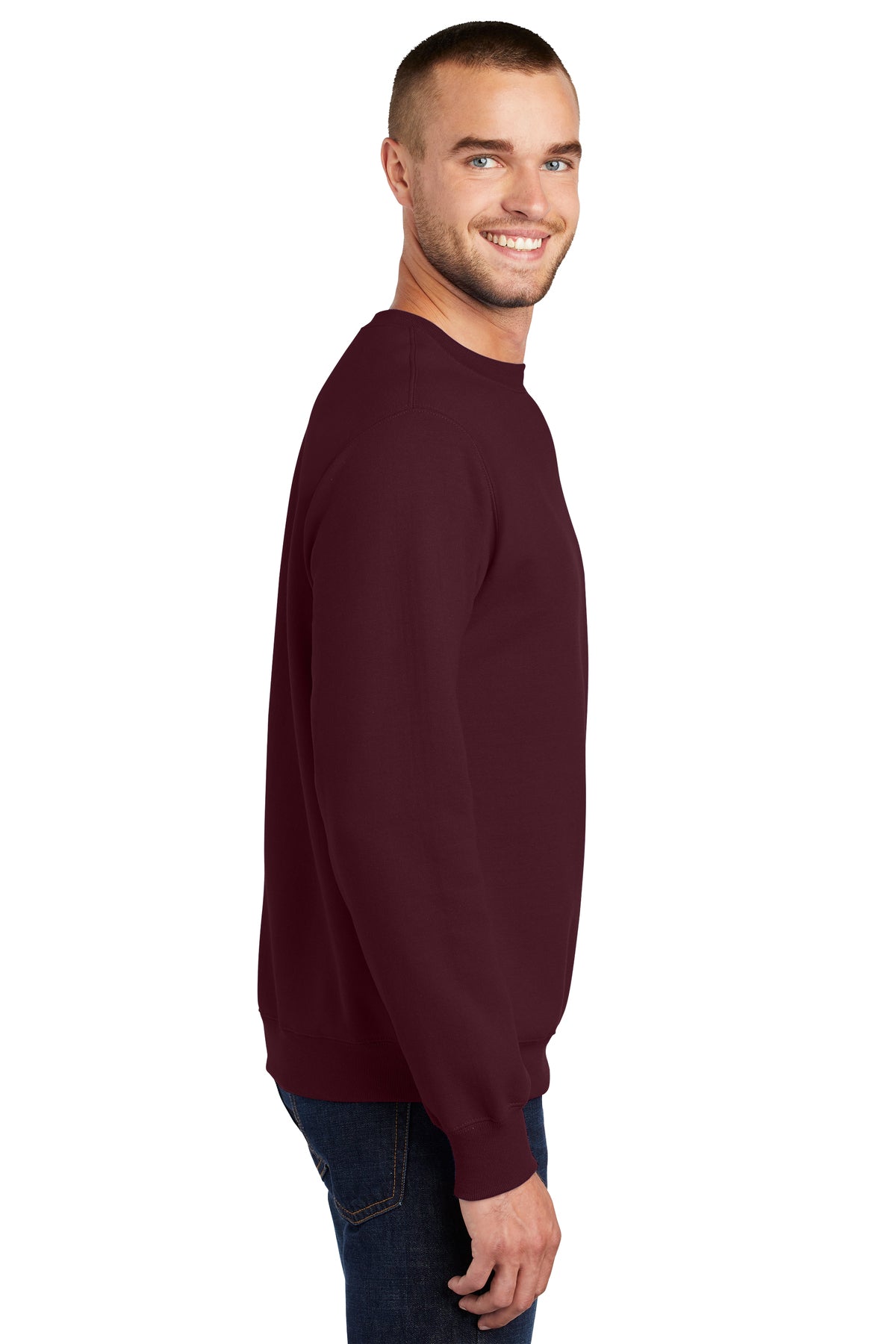 port & company_pc90 _maroon_company_logo_sweatshirts