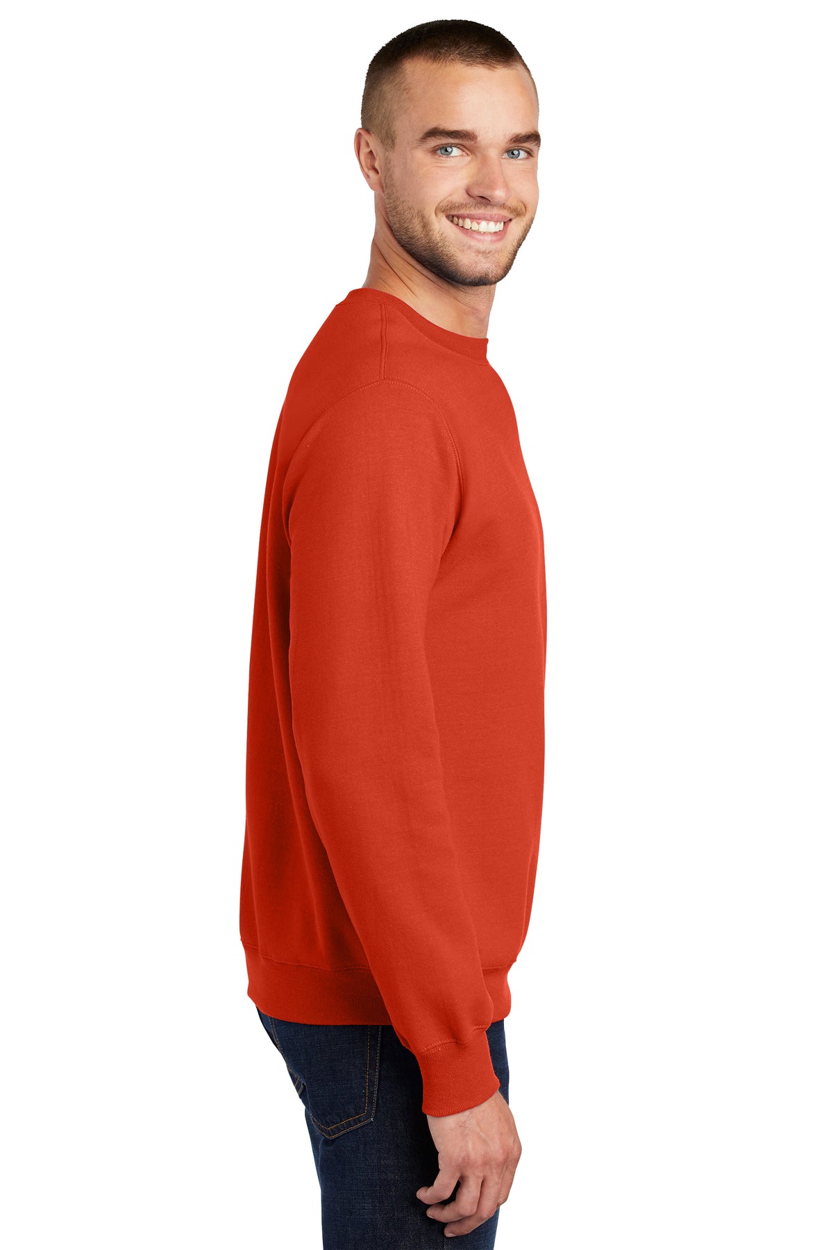 port & company_pc90 _orange_company_logo_sweatshirts
