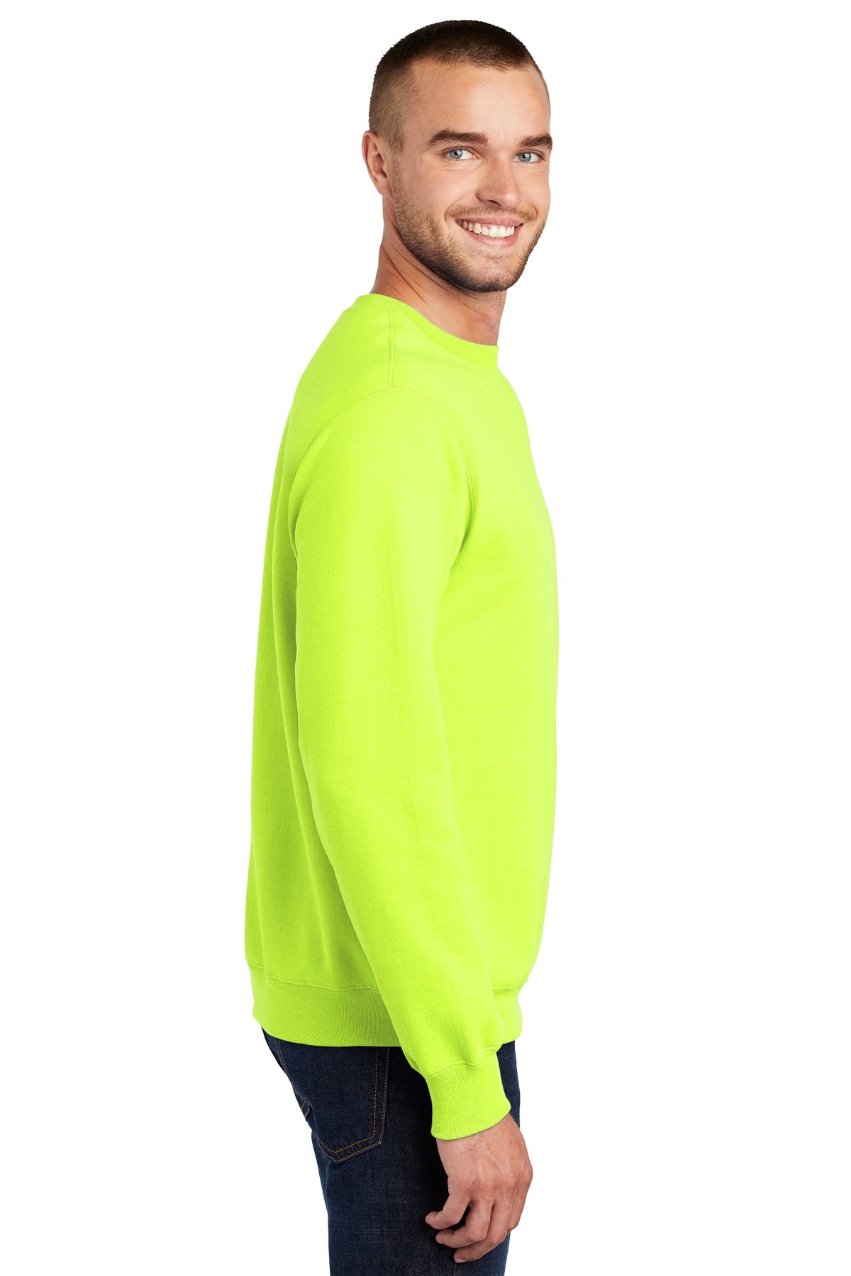 port & company_pc90 _safety green_company_logo_sweatshirts